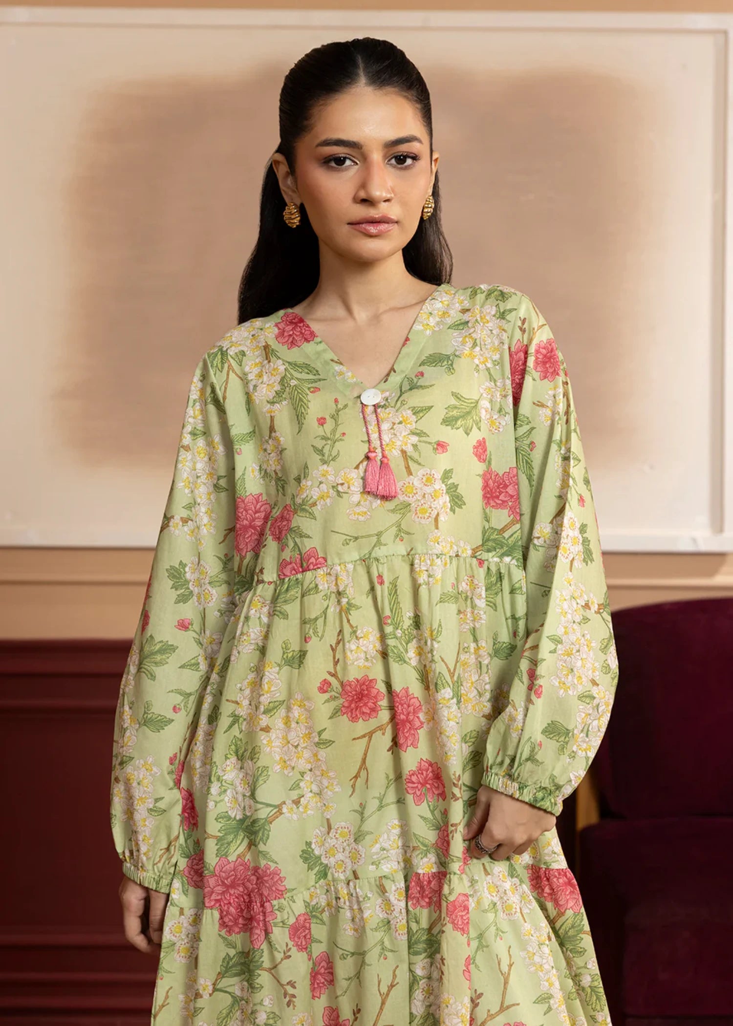 lawn Maxi in Apple green