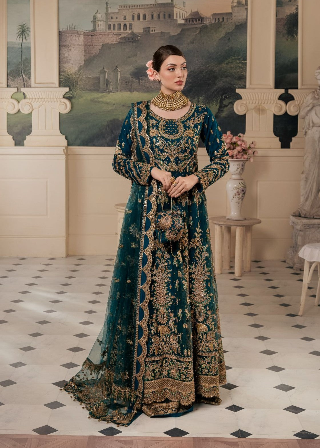 net Maxi in Cobalt blue