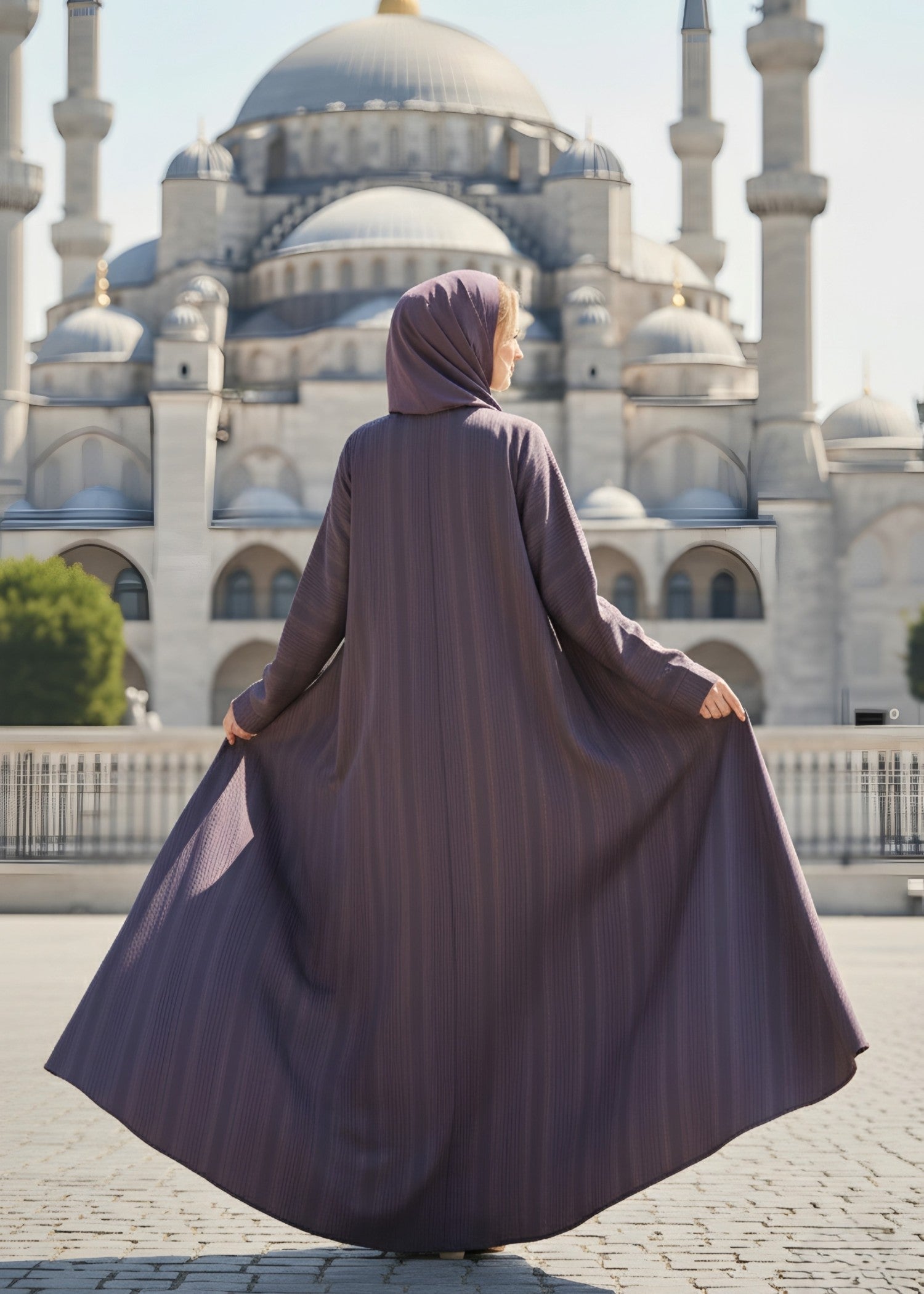 nidha Abaya in Plum
