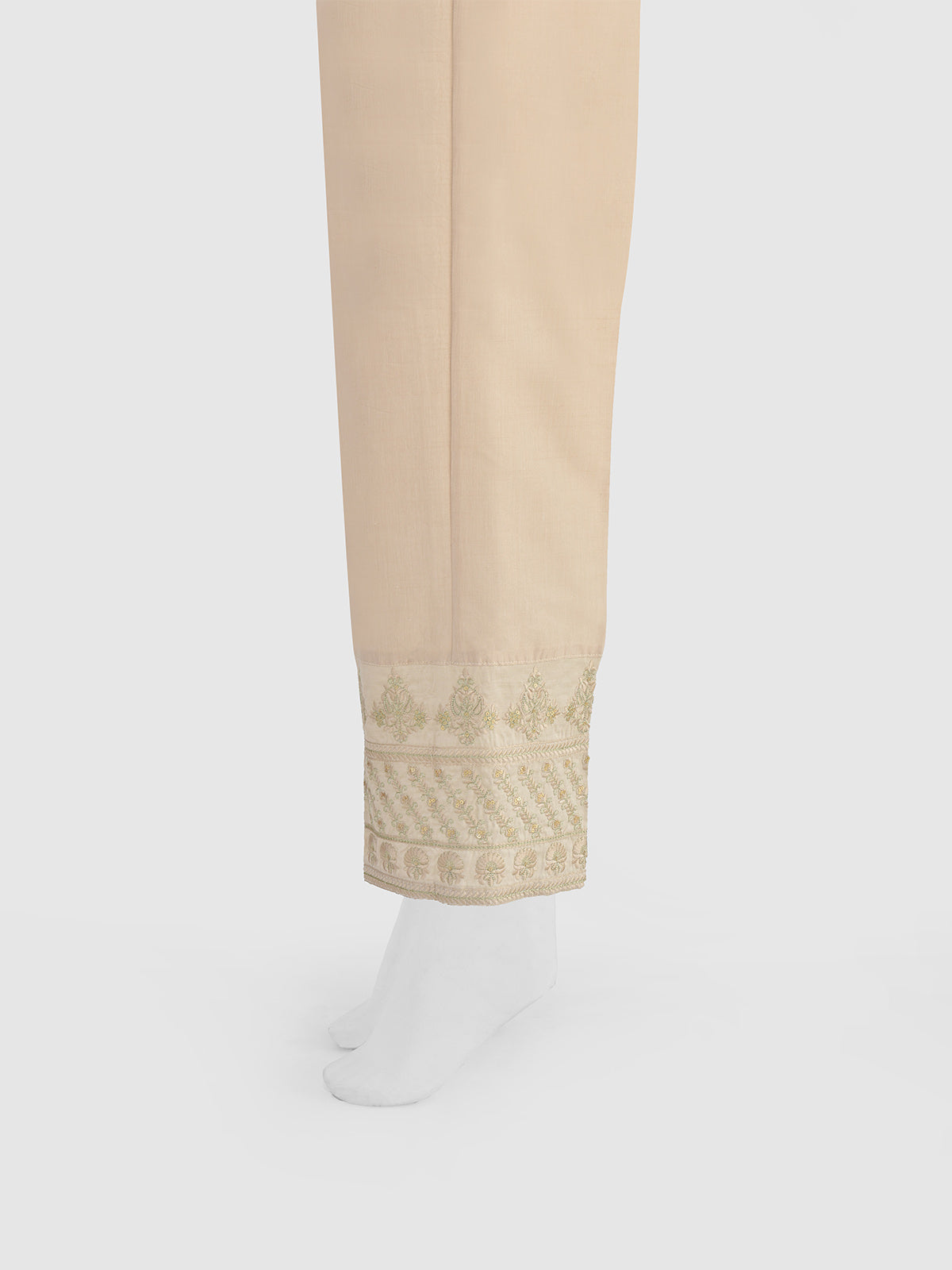 cotton silk Trousers in Beige