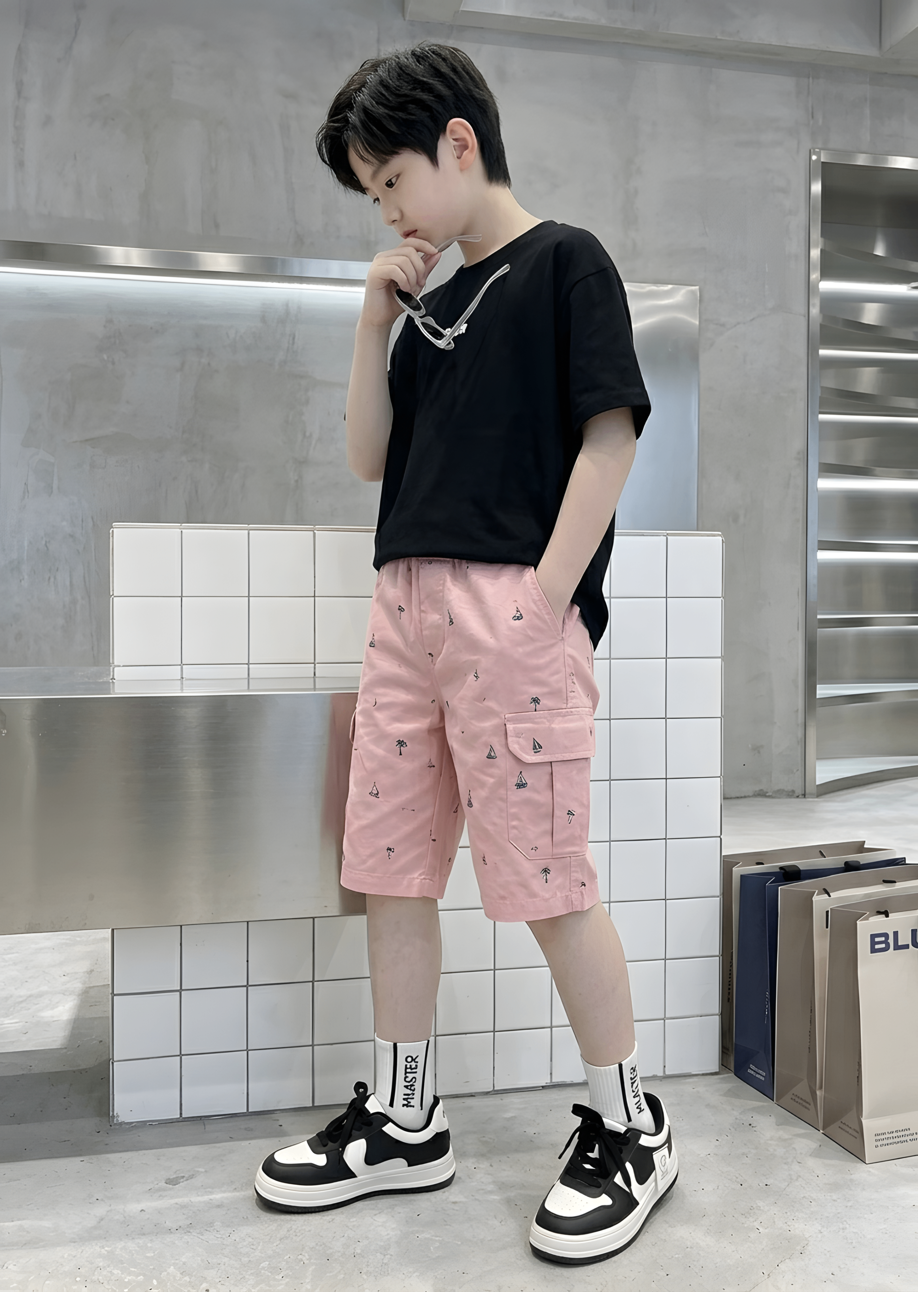 cambric Shorts in Baby pink