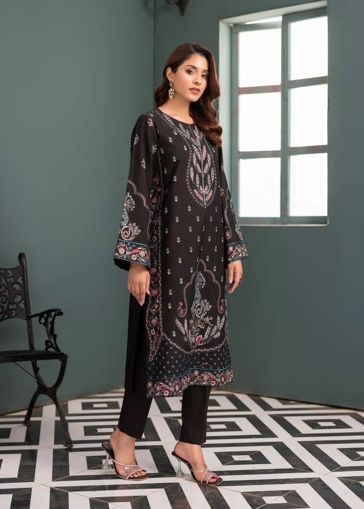 poplin Kurta Set in Black