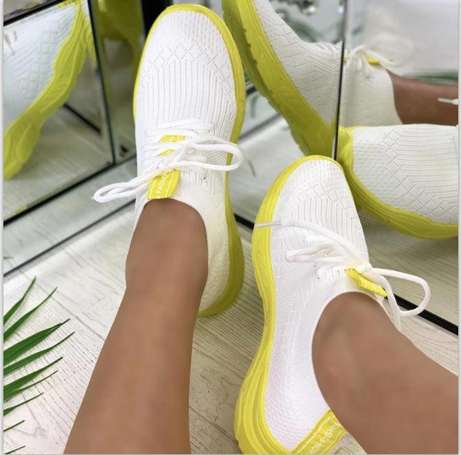 Color Matching Rubber Fashion Casual Shoes