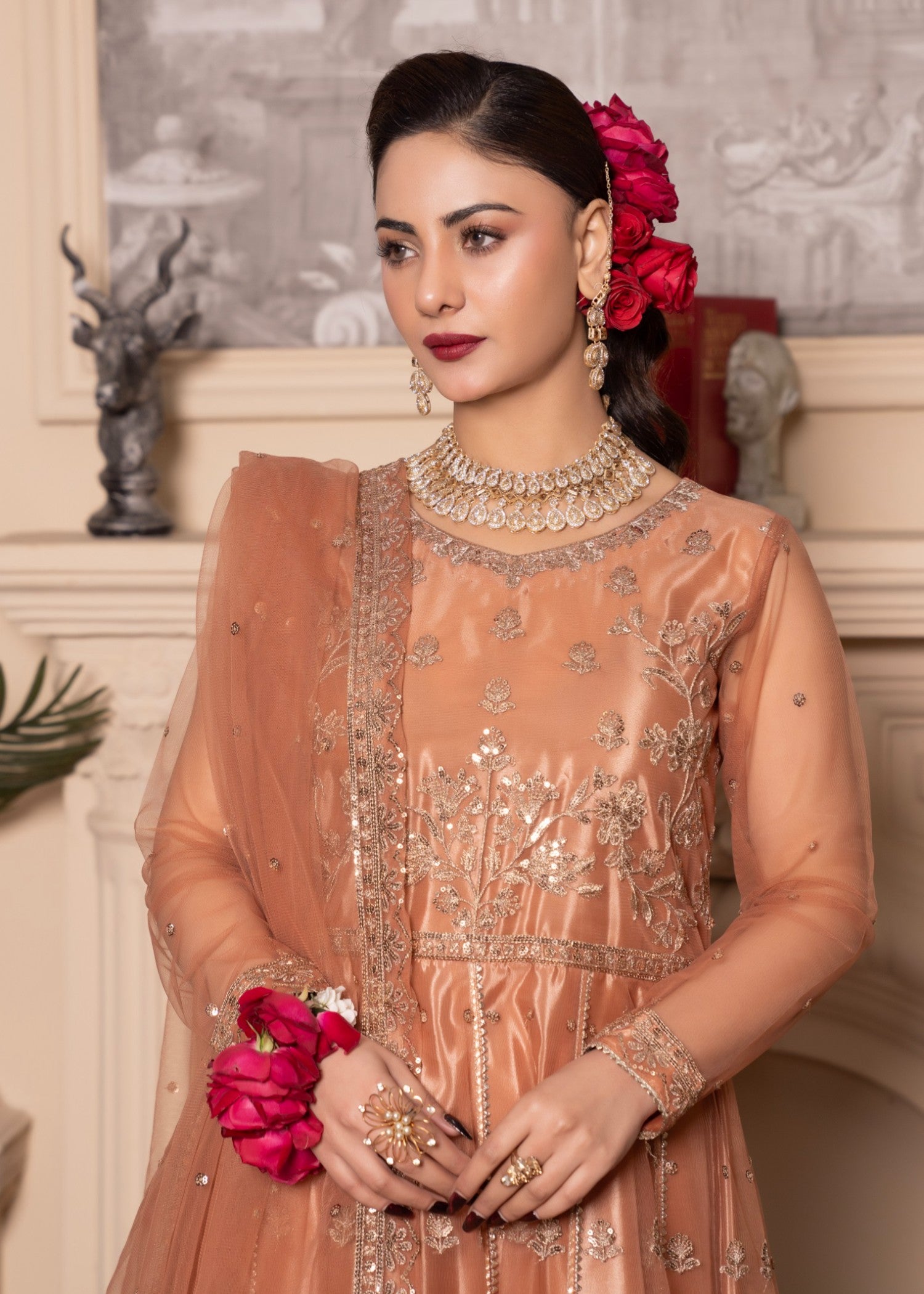 net Pishwas in Copper orange