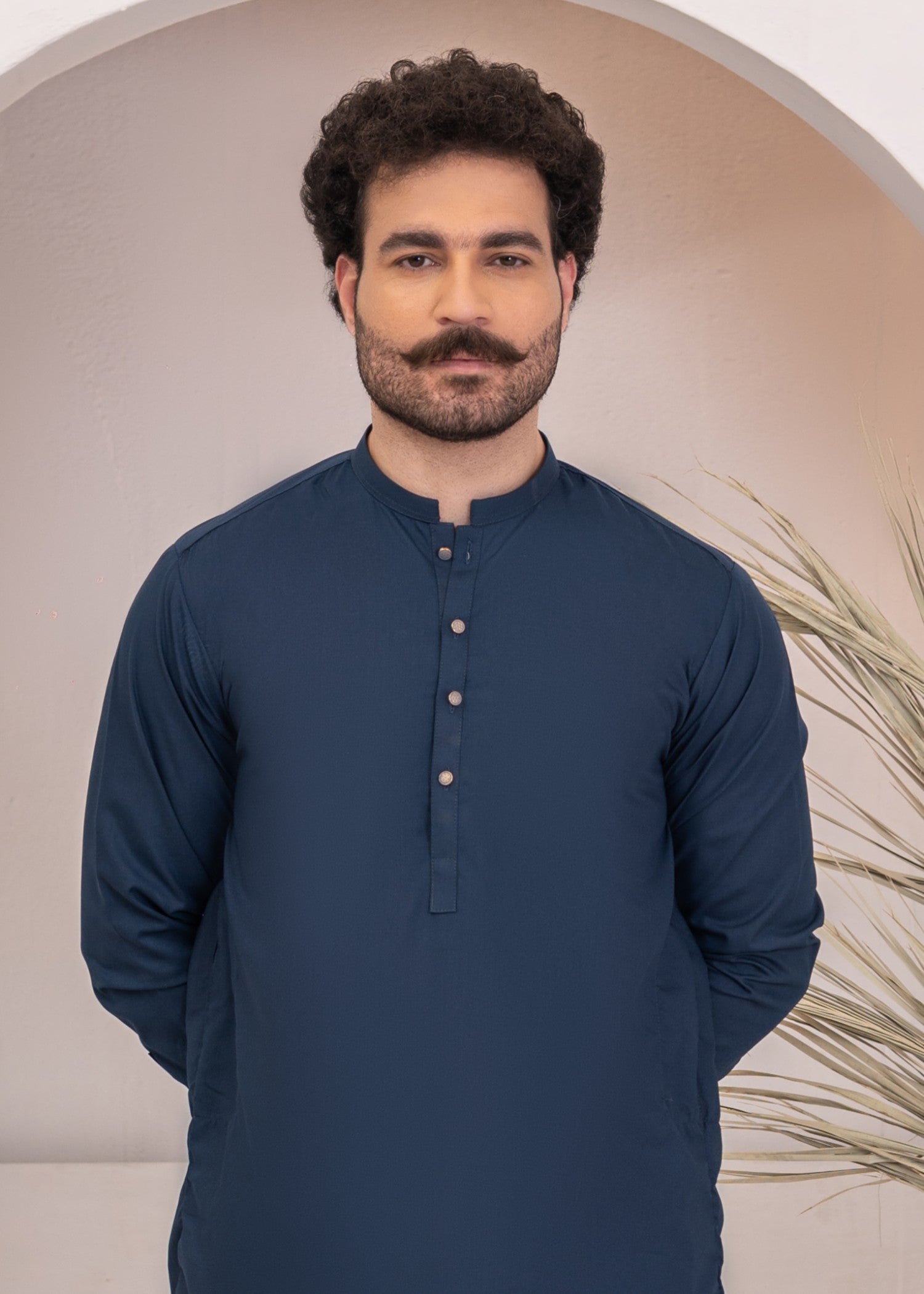 wash & wear Shalwar Kameez in Dark blue