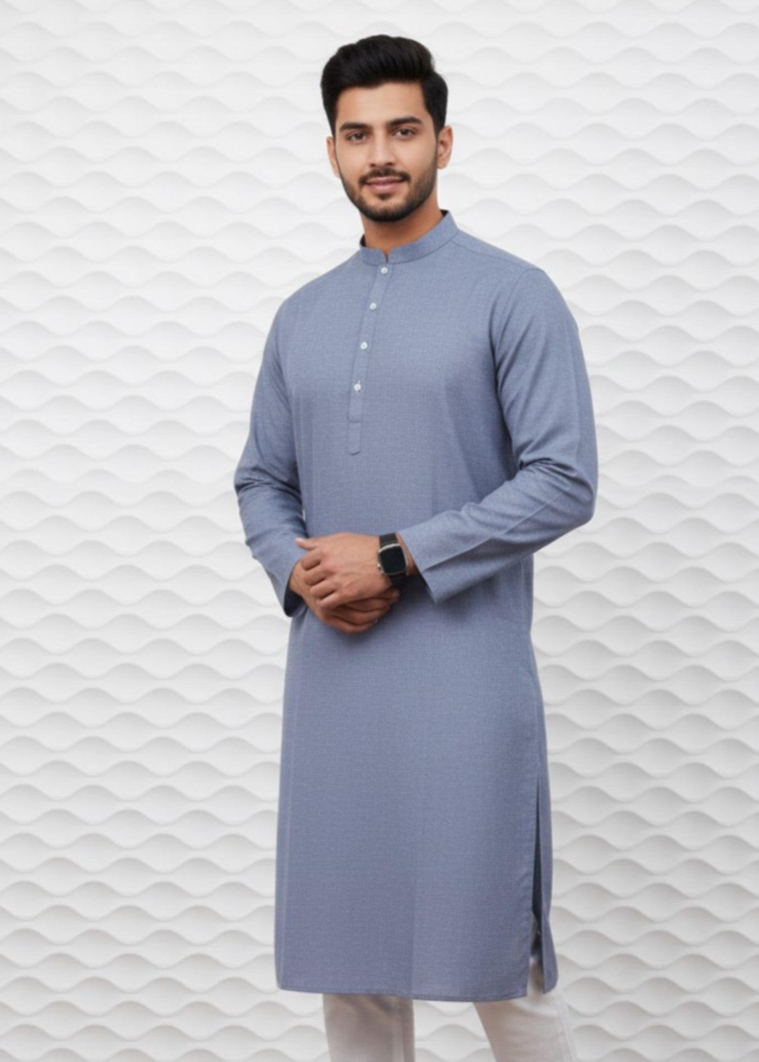 cotton dobby Kurta in Lavender