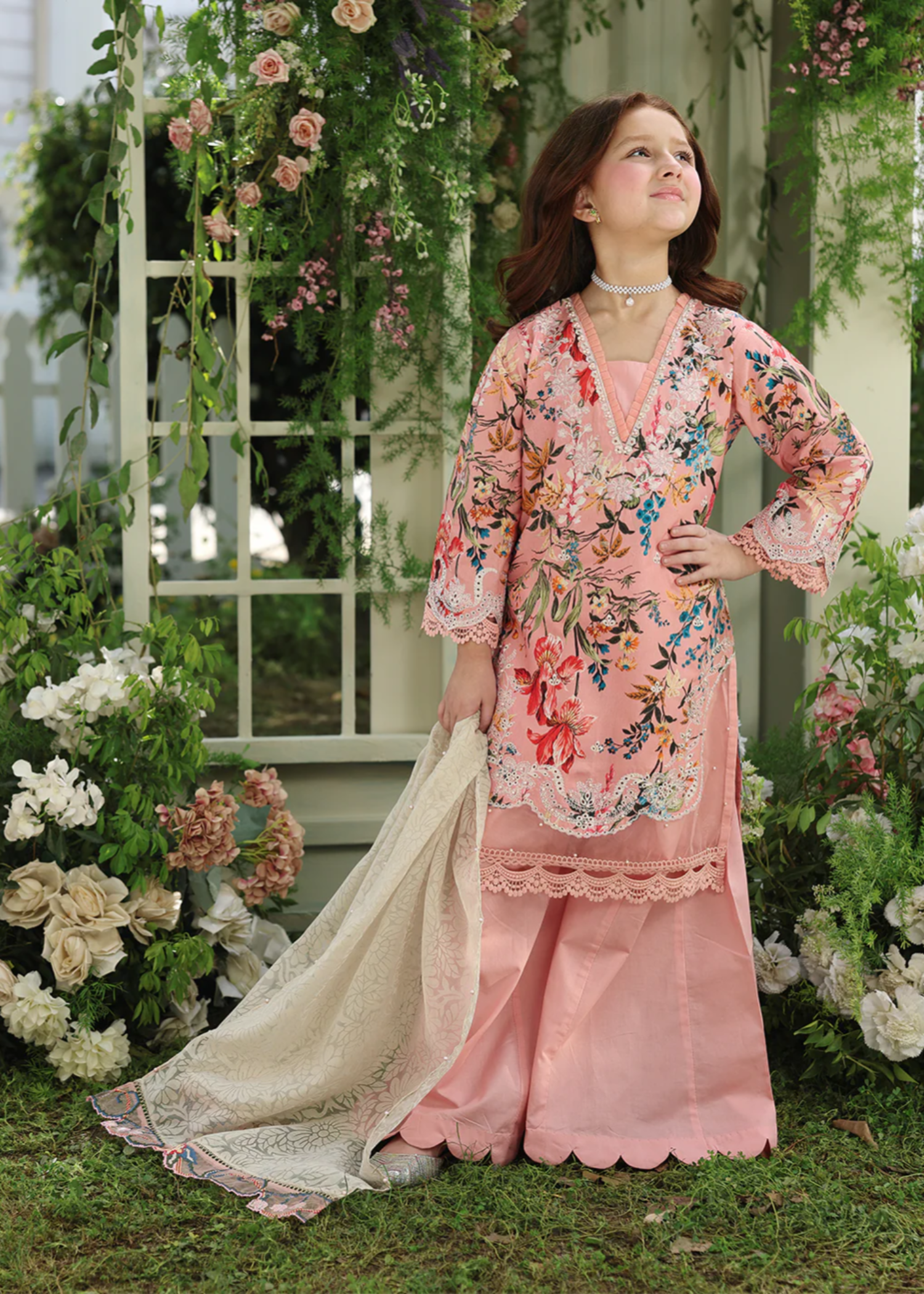 cotton Sharara in Pink
