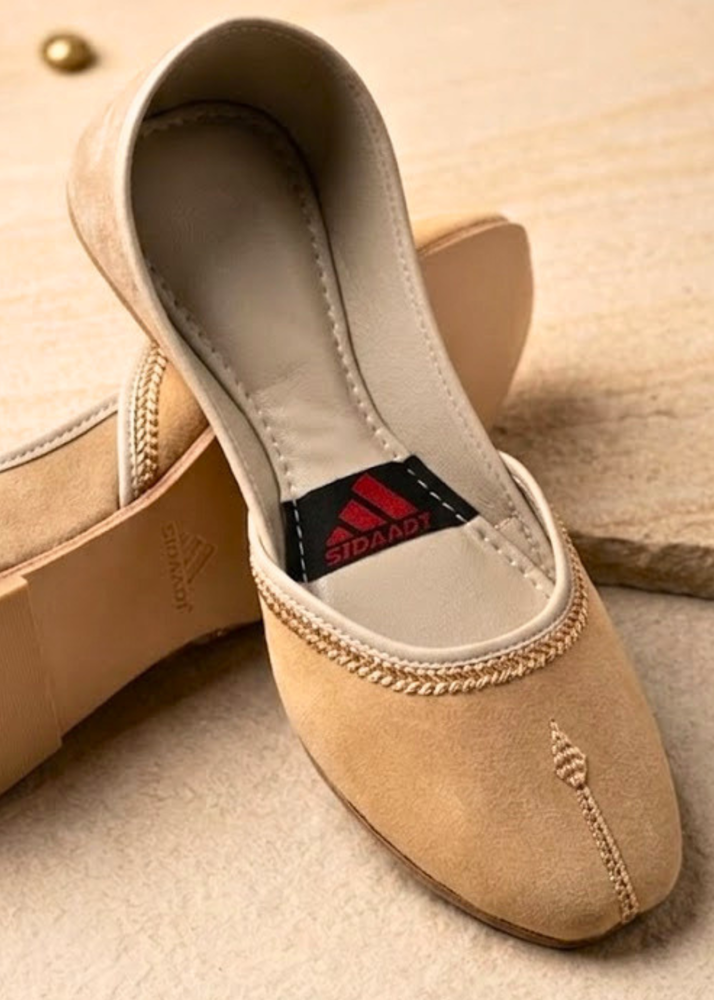 Khussa in Beige by - High Quality Women Khussa RKN4160