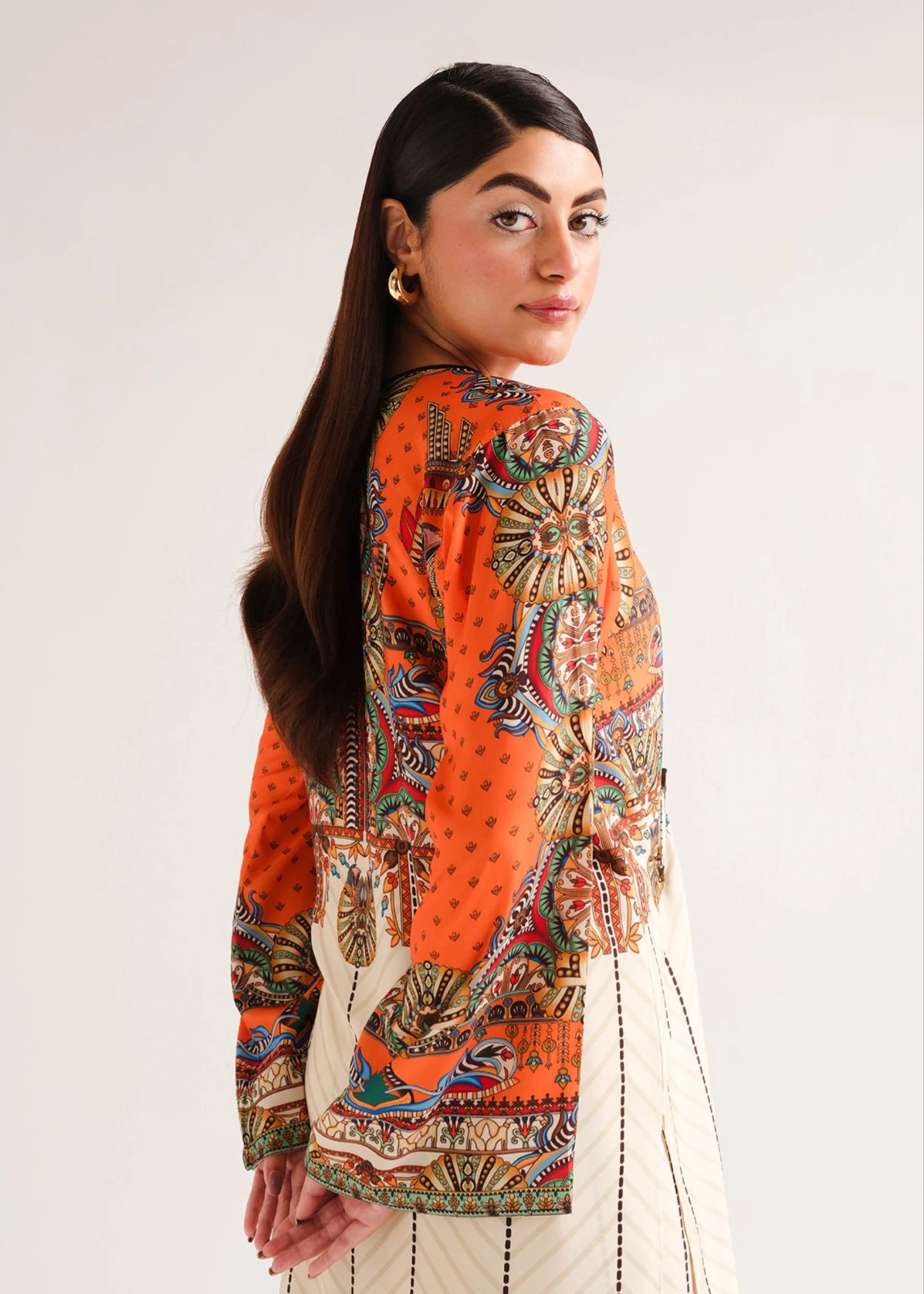 cambric Kurta Set in Multi