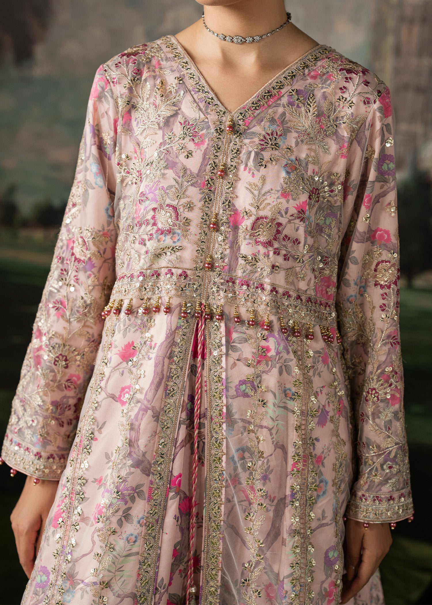 net Maxi in Blush pink