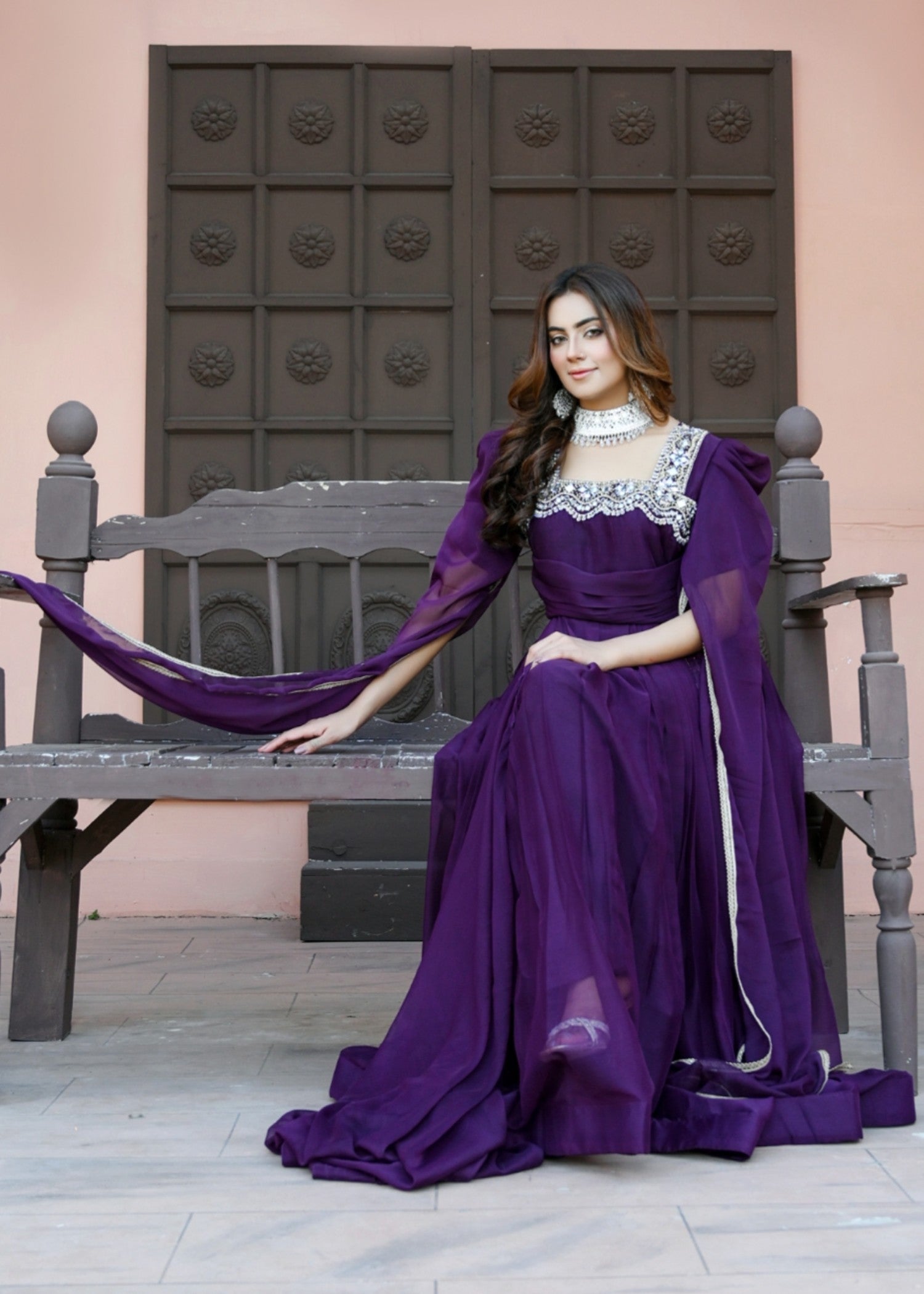 chiffon Maxi in Purple