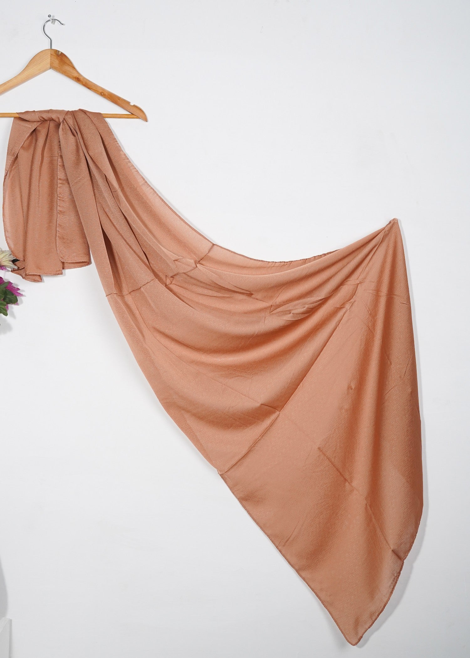 silk Hijab in Peach orange