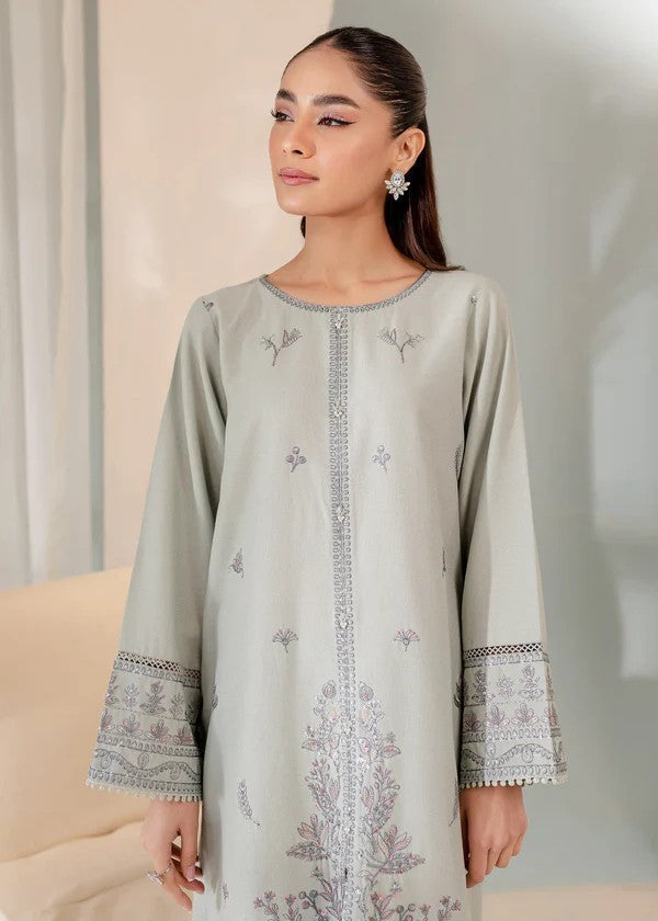 dhanak Kurta Set in Pastel green