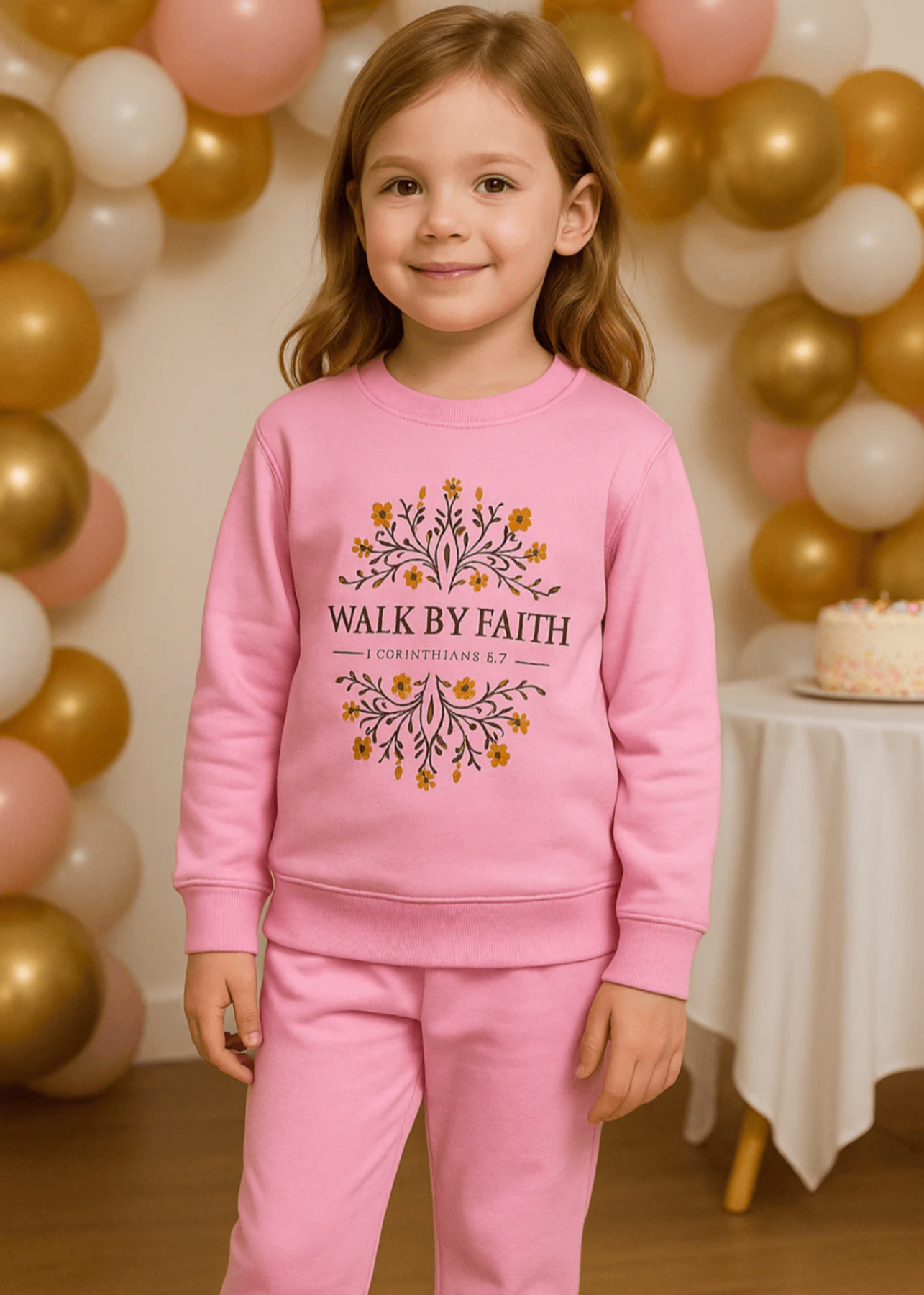 polycotton Sweatshirt in Blush pink