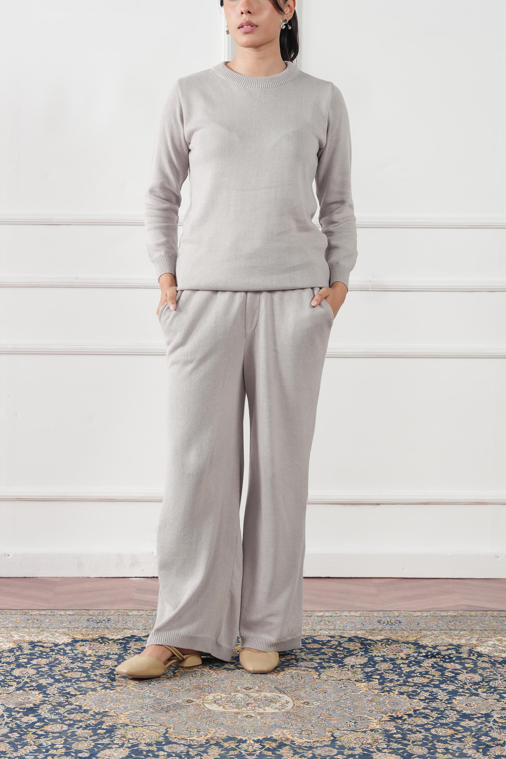 pure cotton Sweatshirt in Steal grey