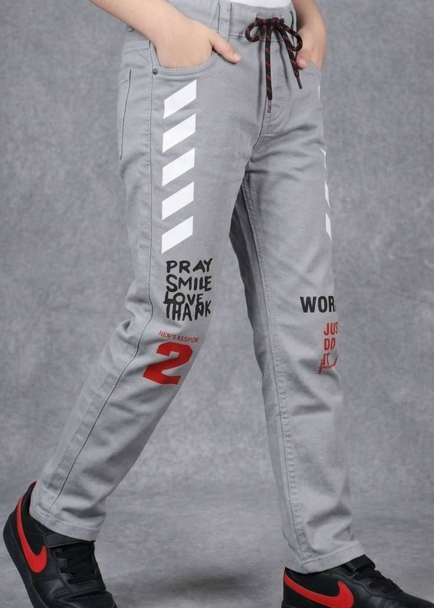 cotton Pants in Dark grey