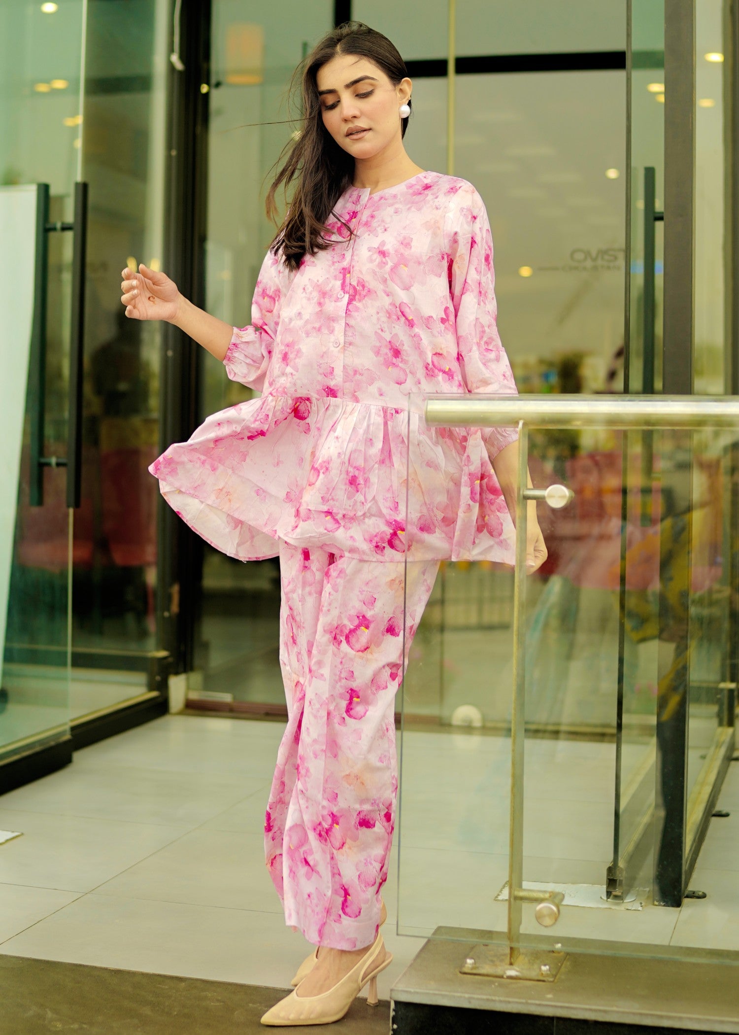 pure cotton Co Ord Sets in Pink