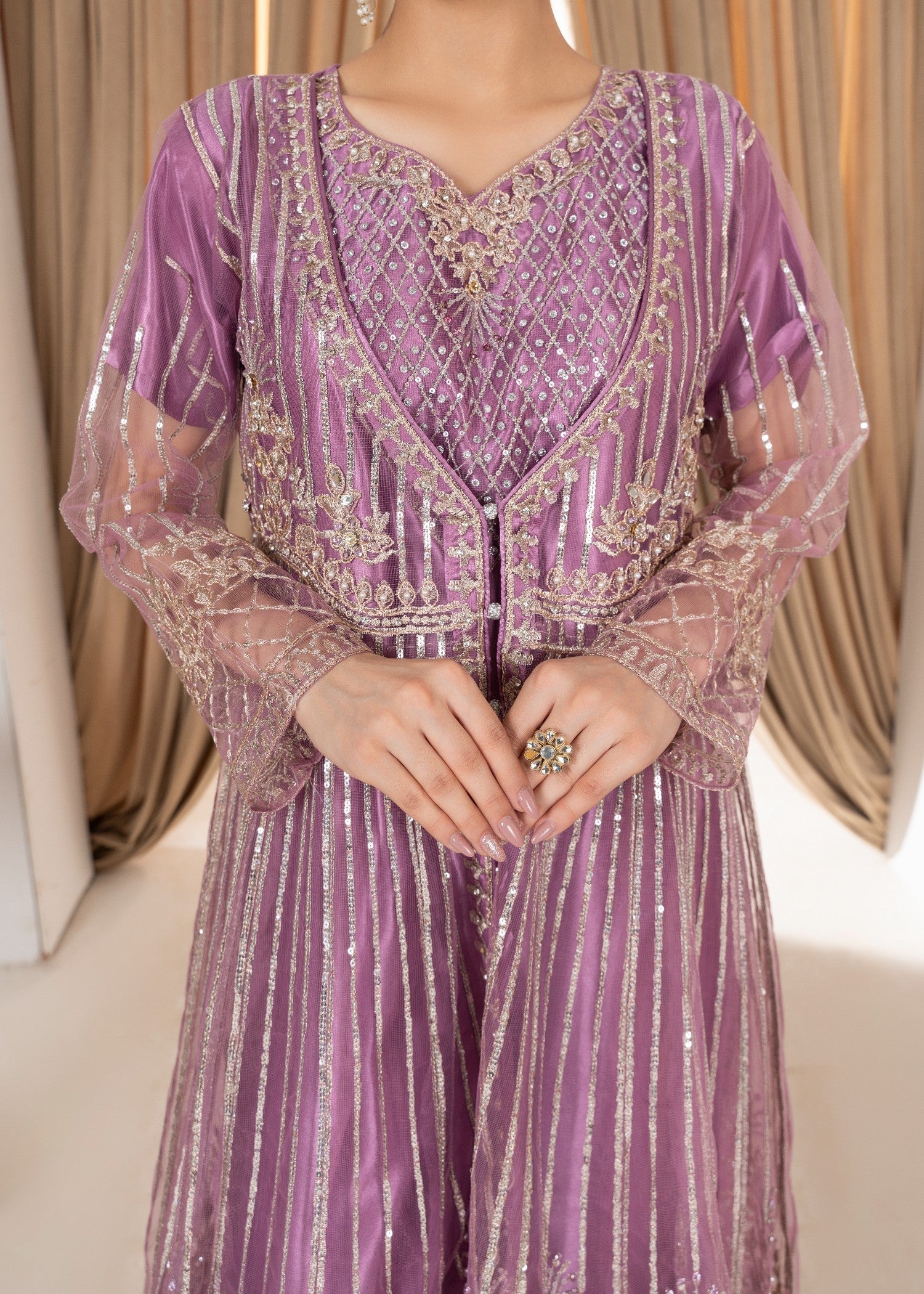 net Maxi in Bright lavender