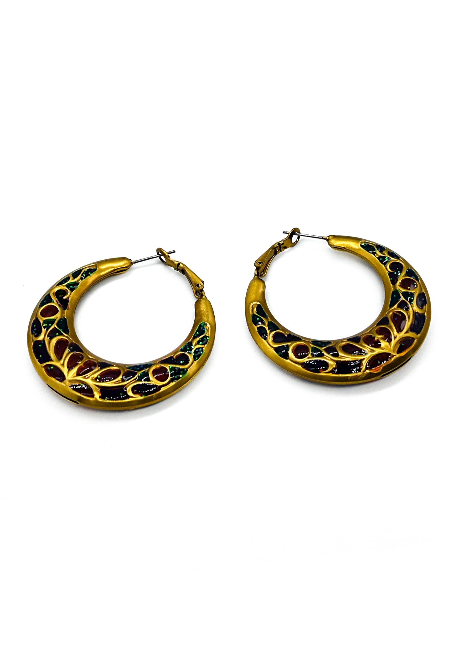 Earrings in Green, red Color by - Trendy Women Earrings FZV3928