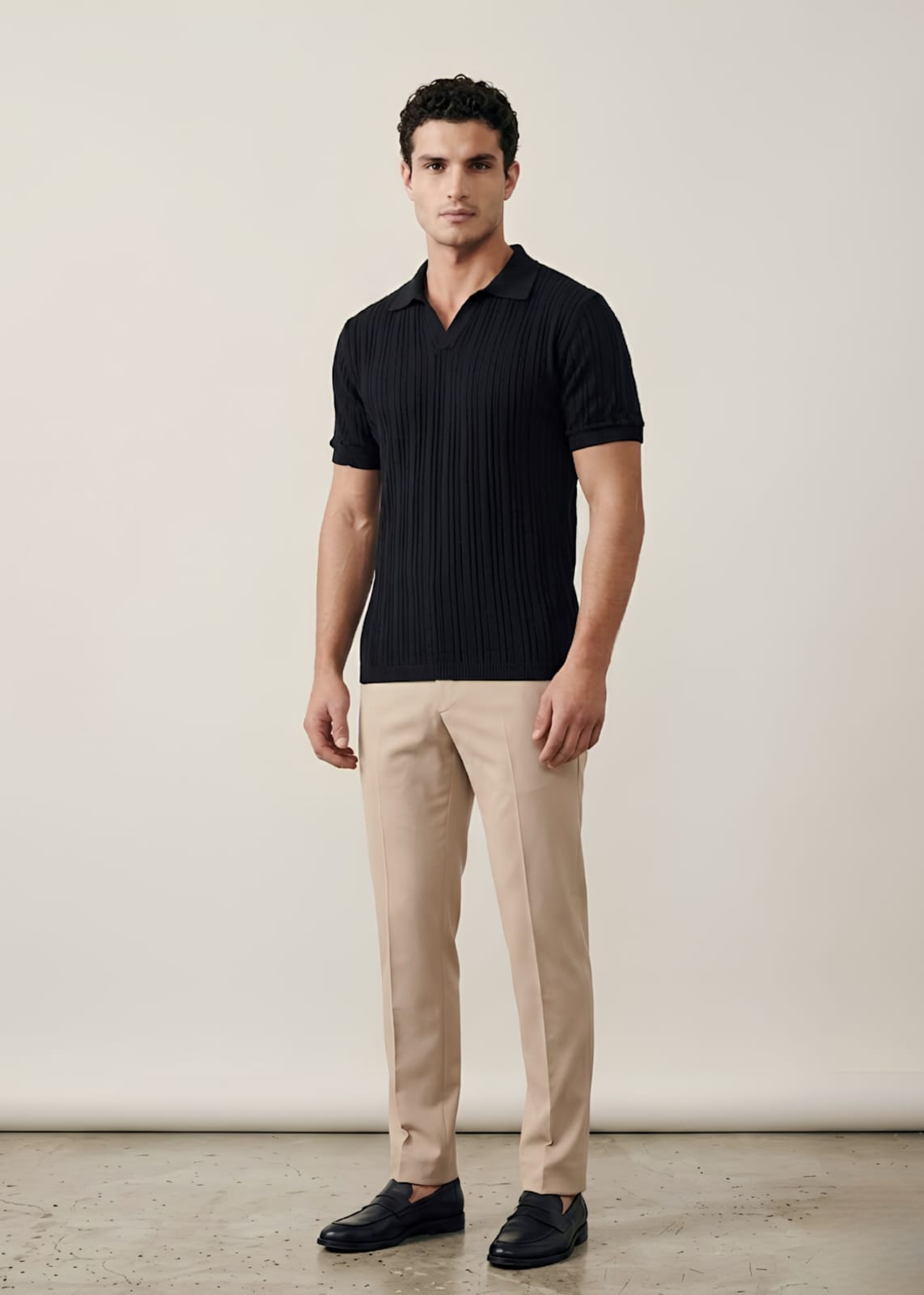 jacquard Polo Shirt in Blue
