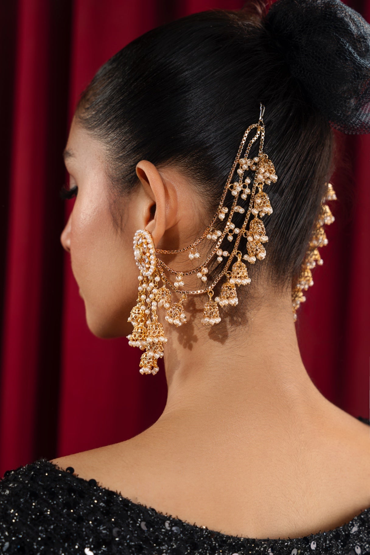 Earrings in Mari gold Color by - Trendy Women Earrings LBM9415