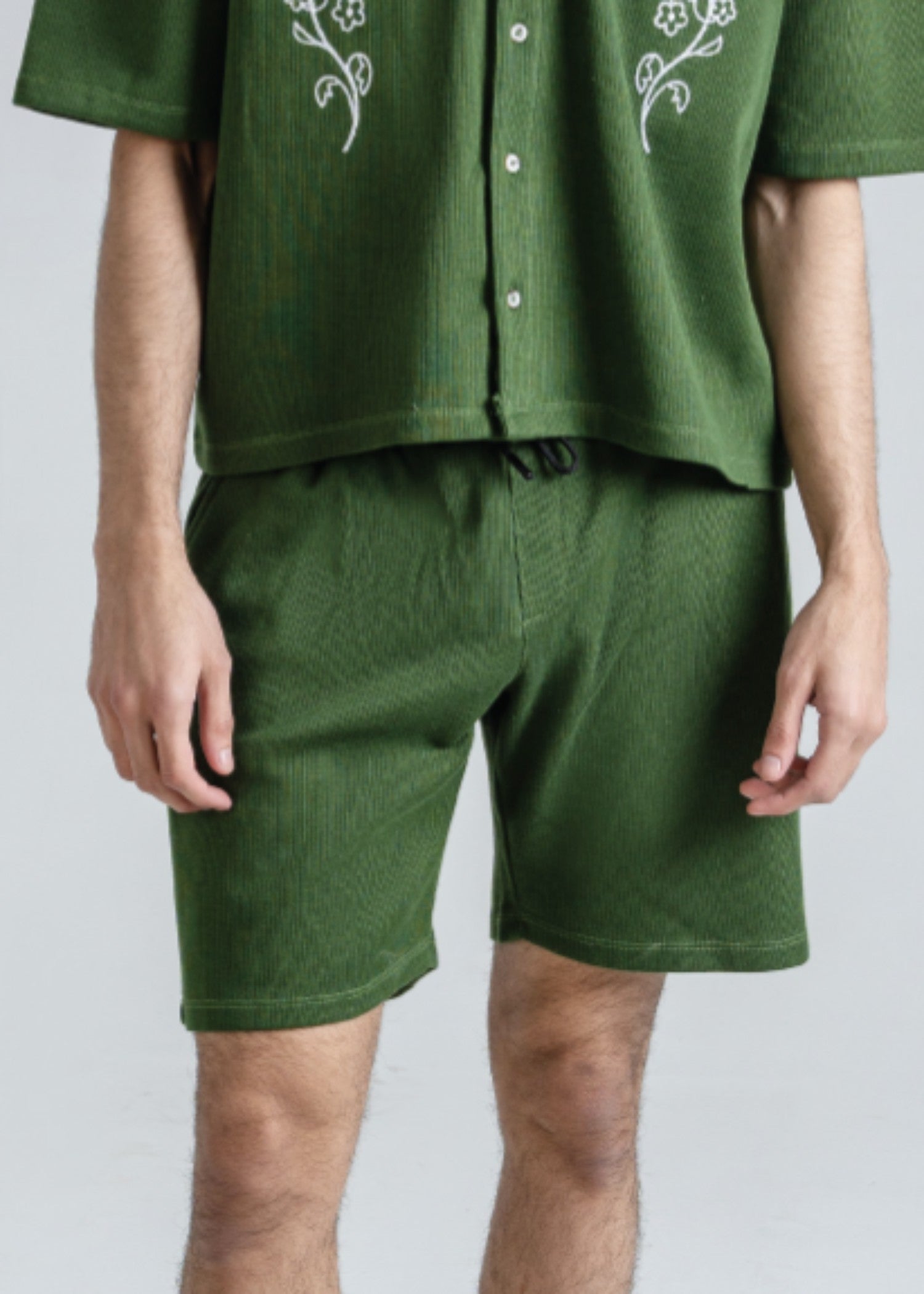 jacquard Shorts in Green
