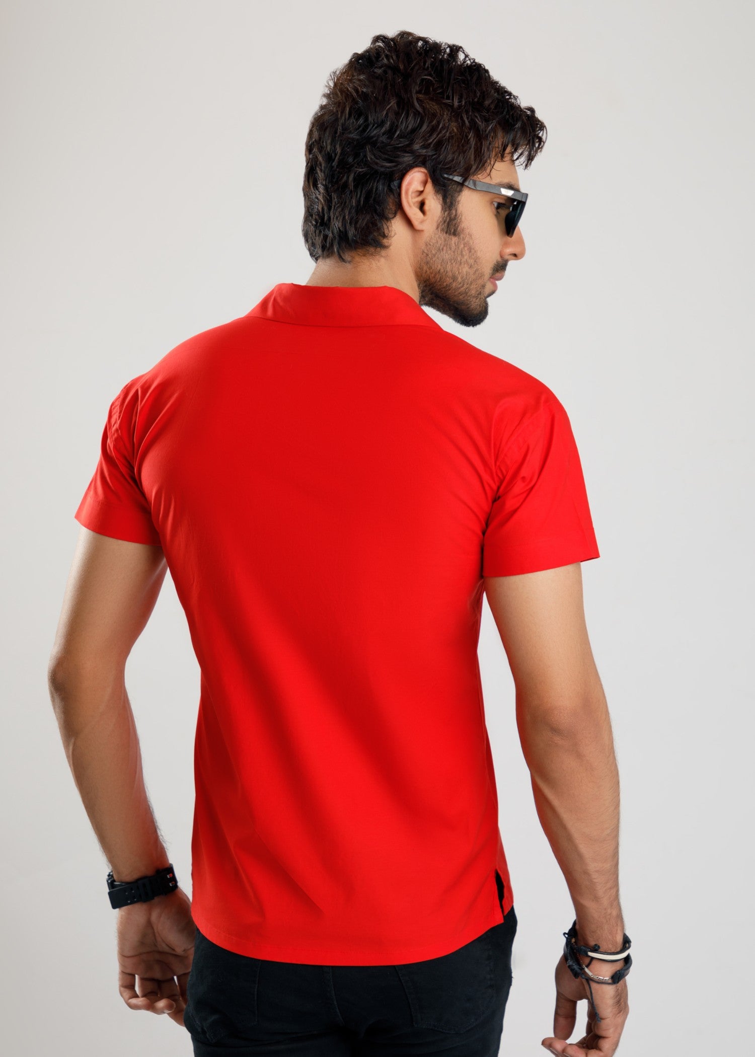 cotton Casual Shirt in Red