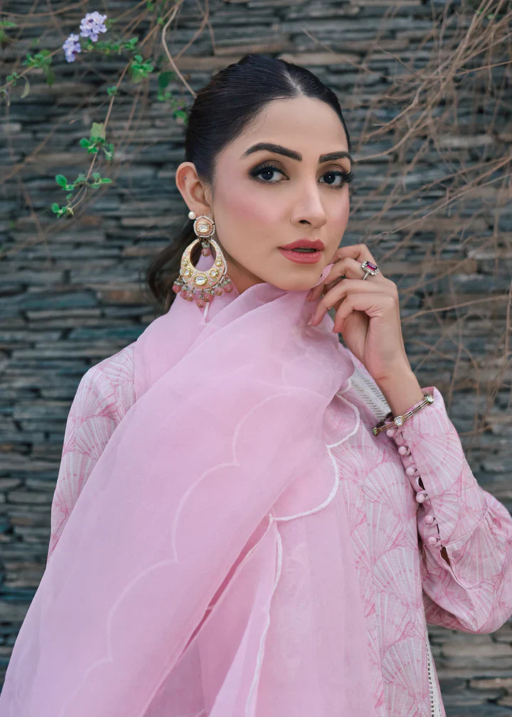 raw silk Kurta Set in Pastel pink