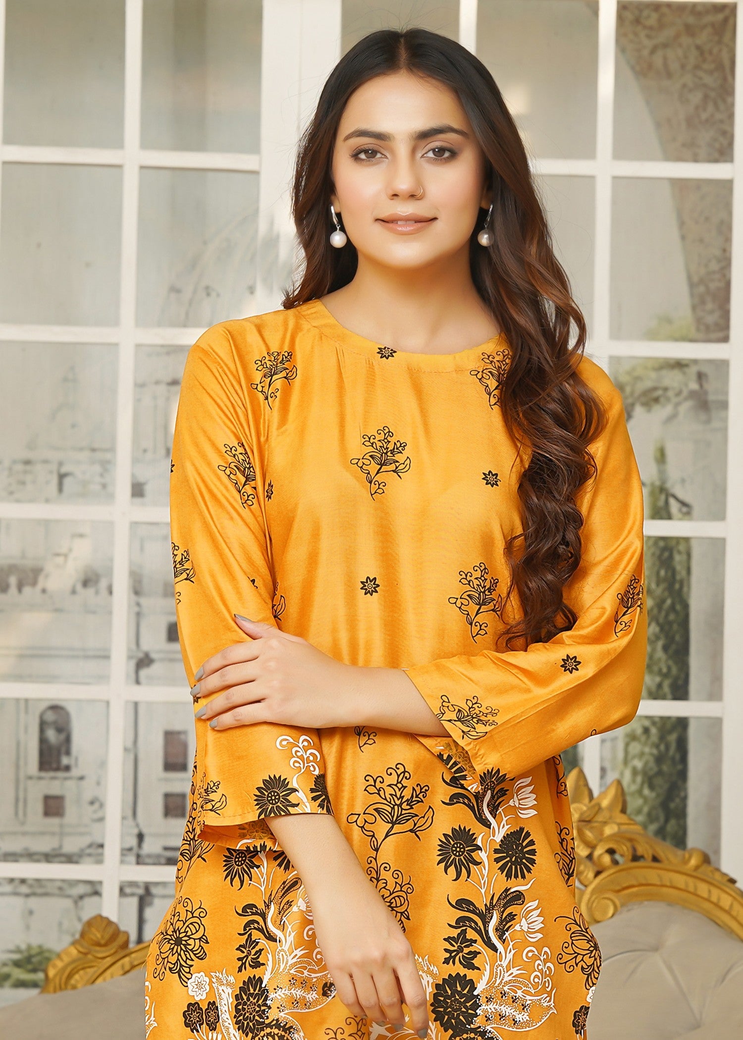 linen Co Ord Sets in Mustard
