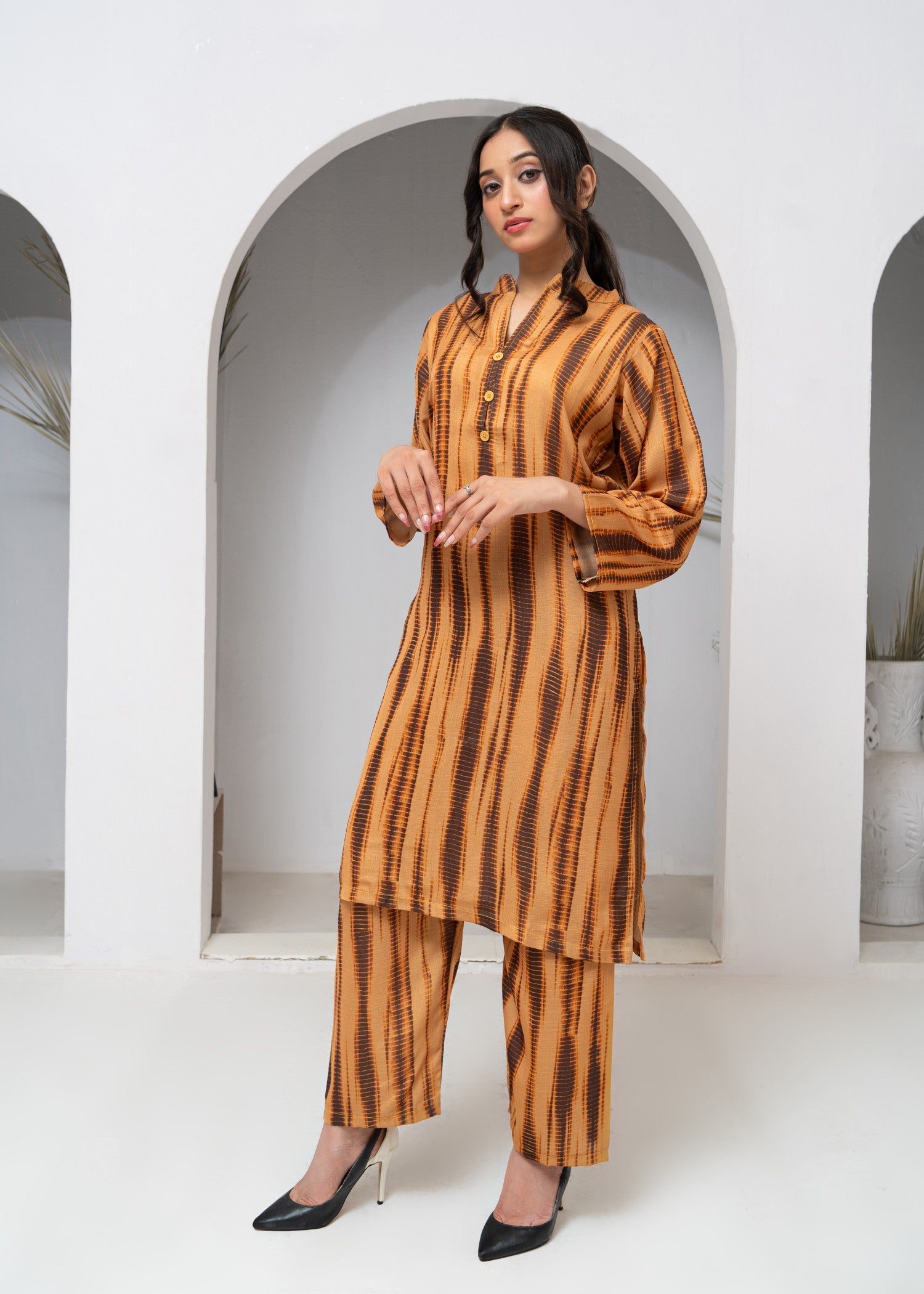 cotton Co Ord Sets in Mari gold, multi