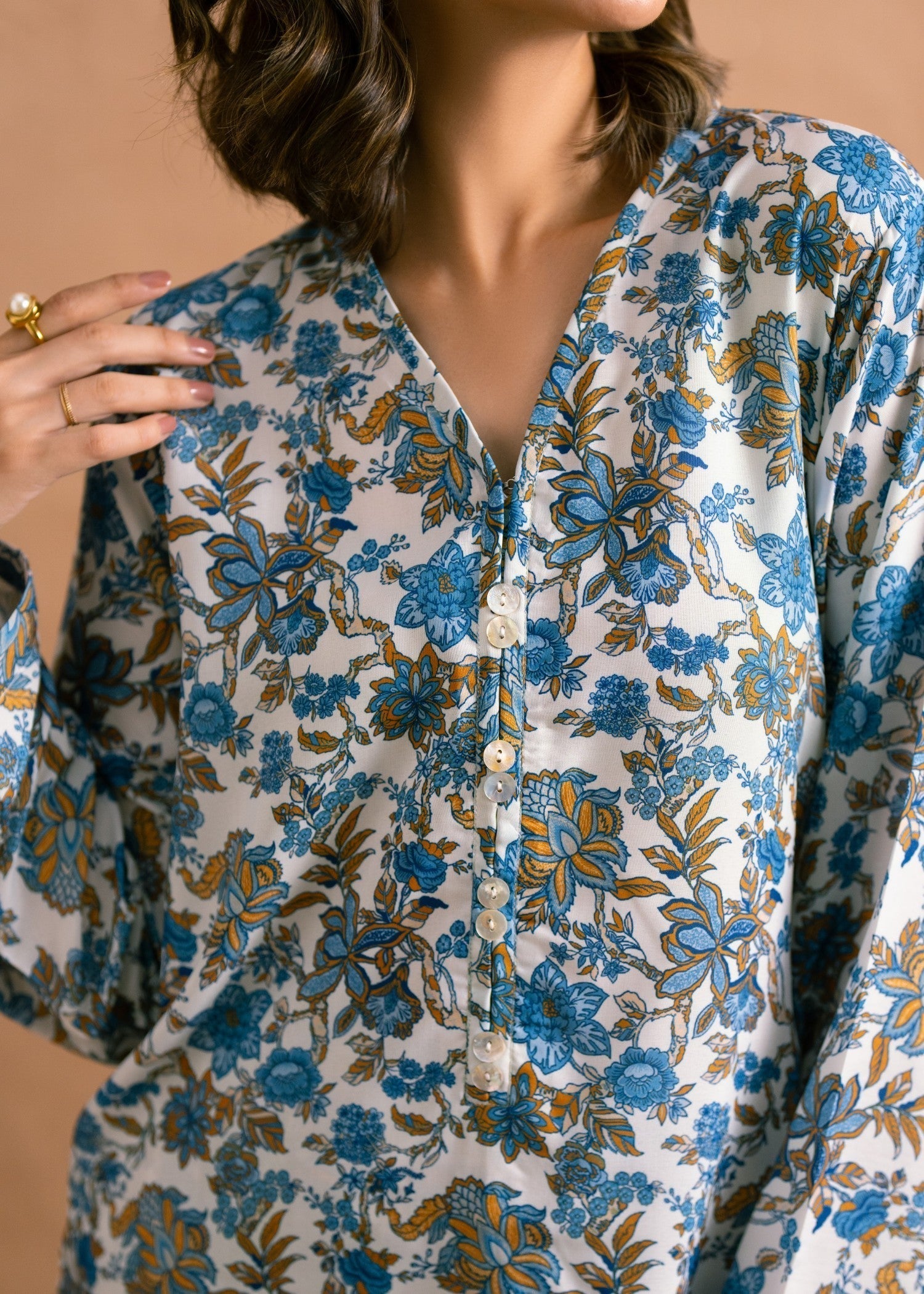 poly viscose Co Ord Sets in White