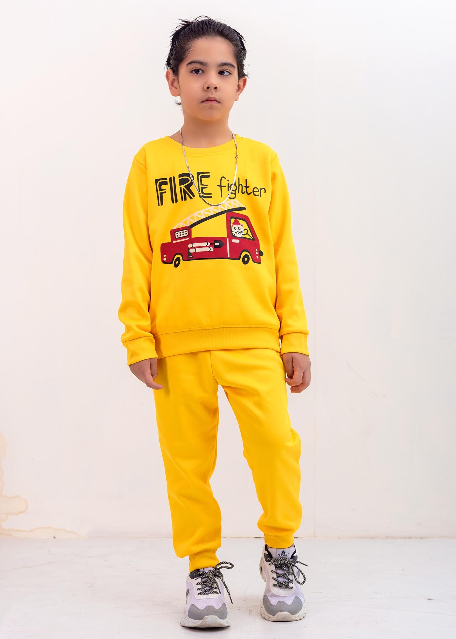 polyester Sweatshirt in Yellow