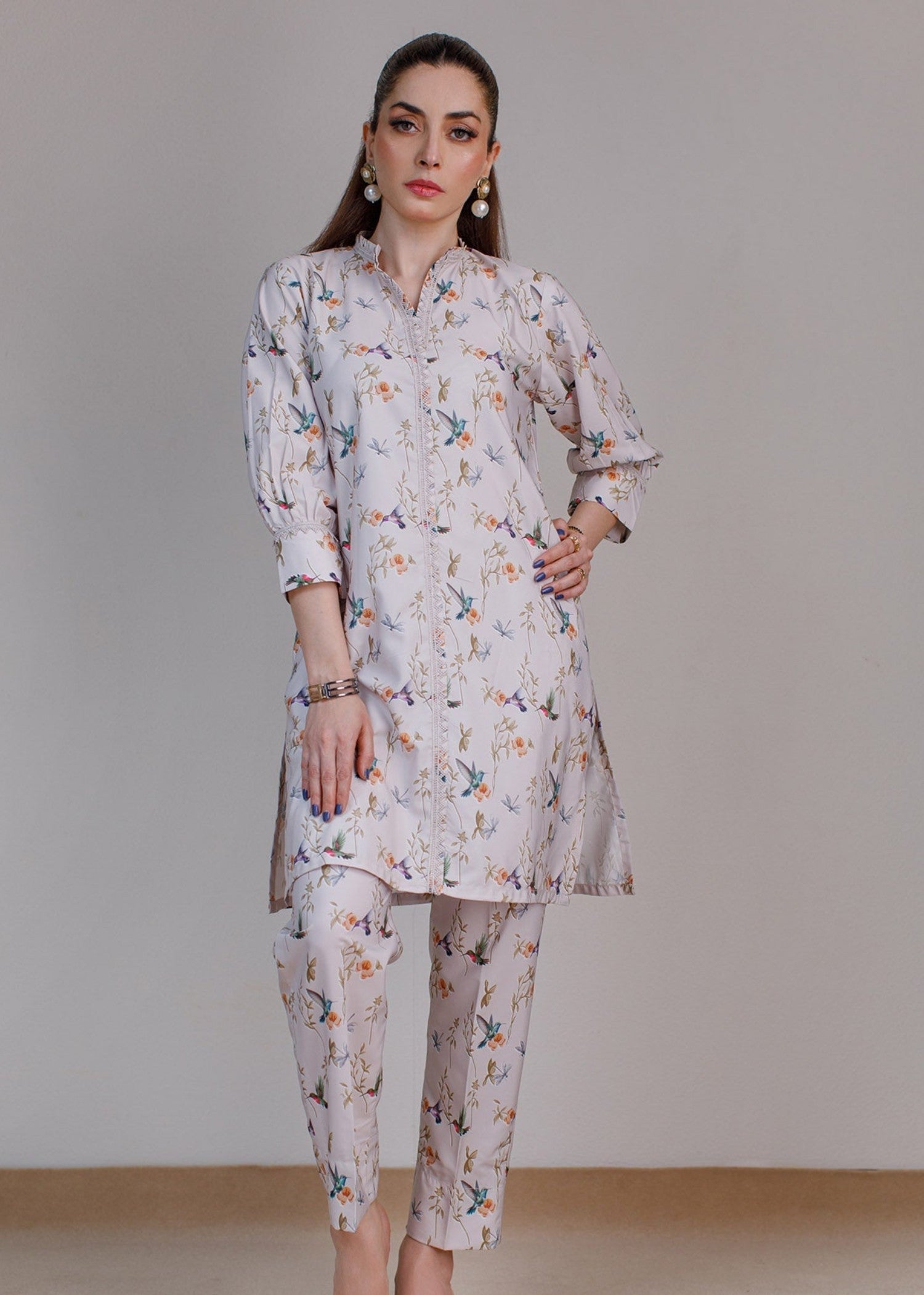 crepe Co Ord Sets in Antique white