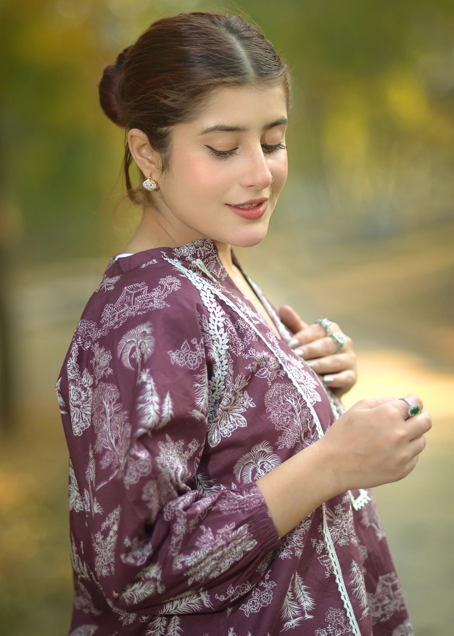 cotton Top in Plum purple