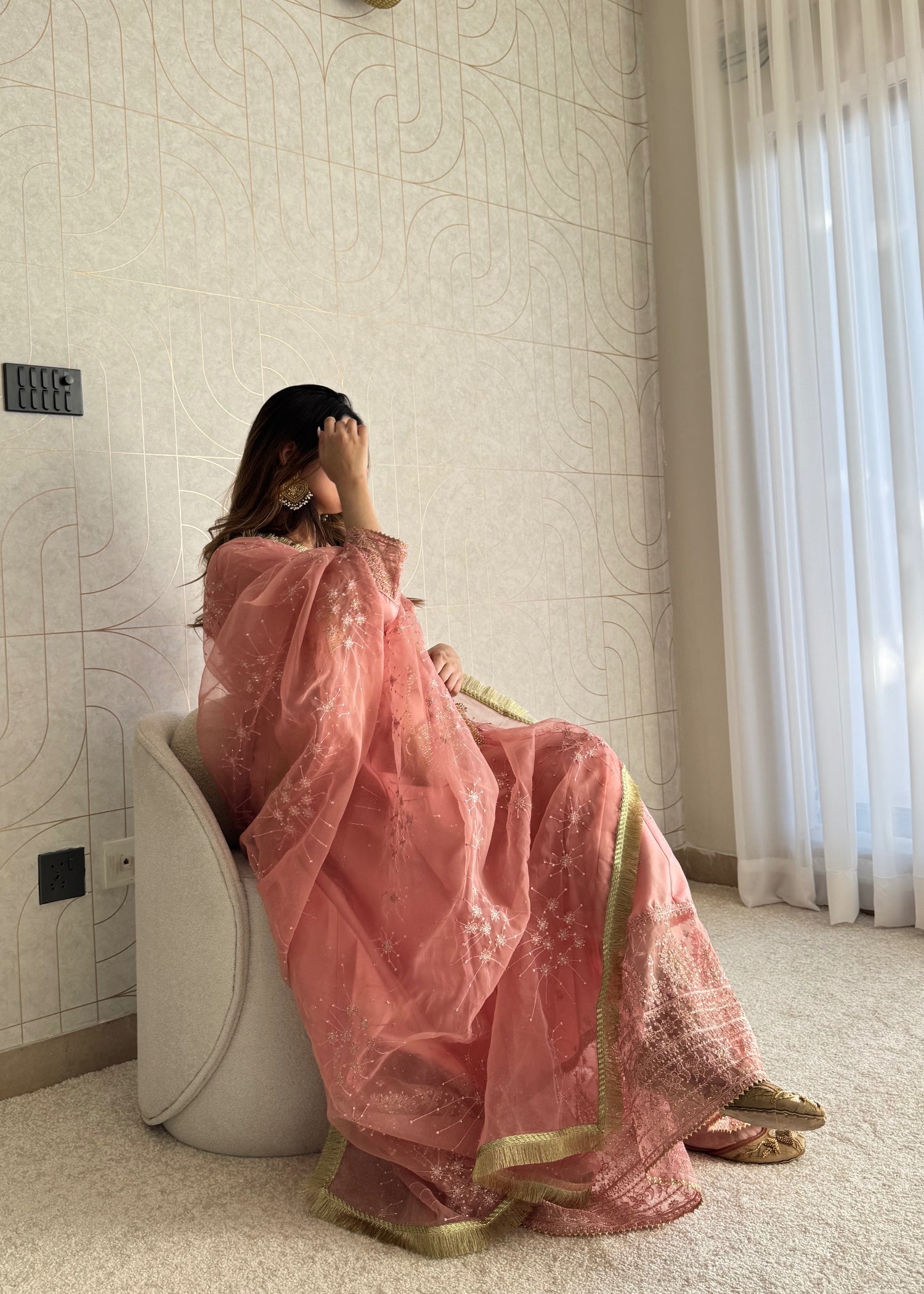 kattan silk Maxi in Pink