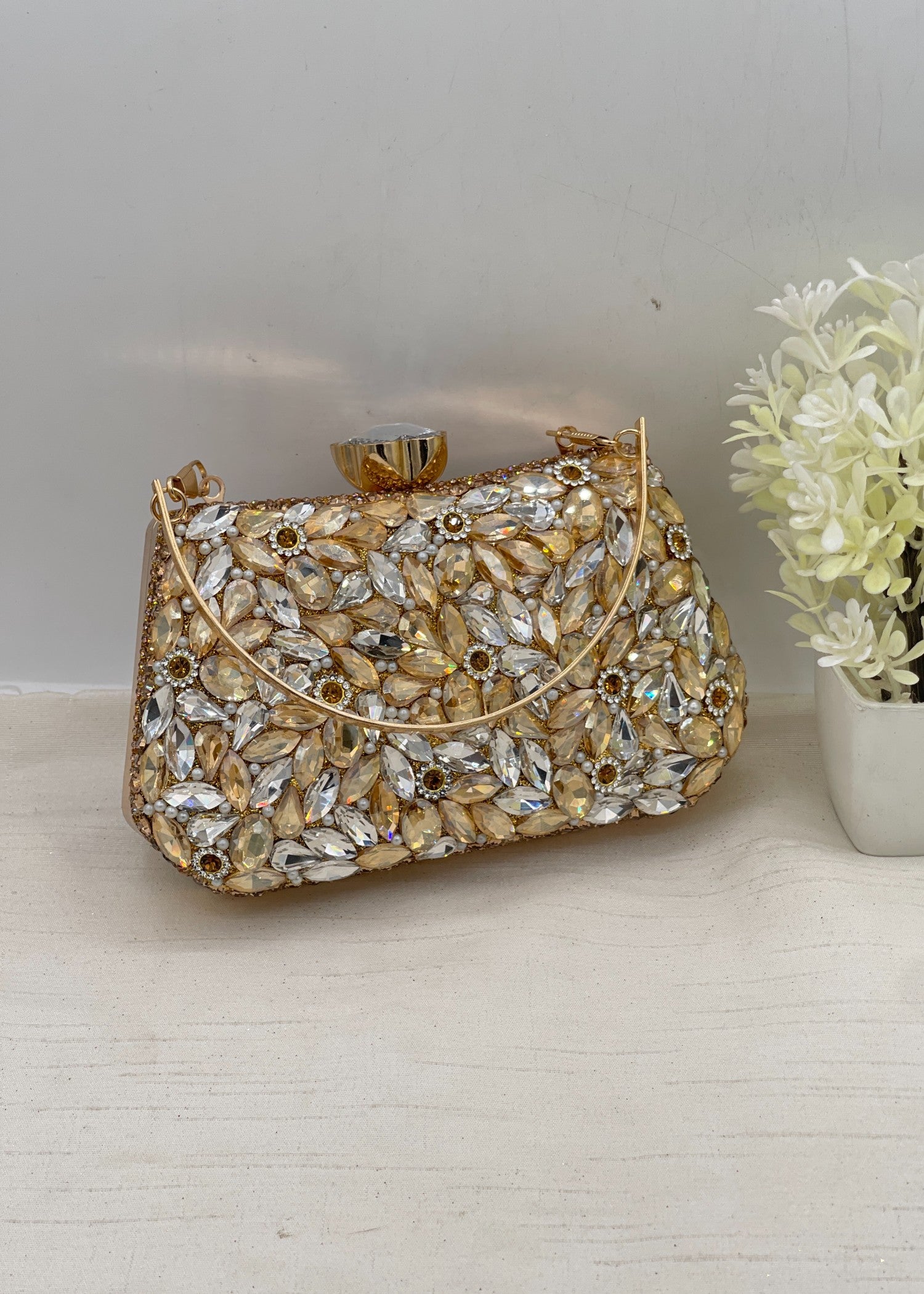 Clutch in Champagne Color by - Trendy Women Clutch NPU3787