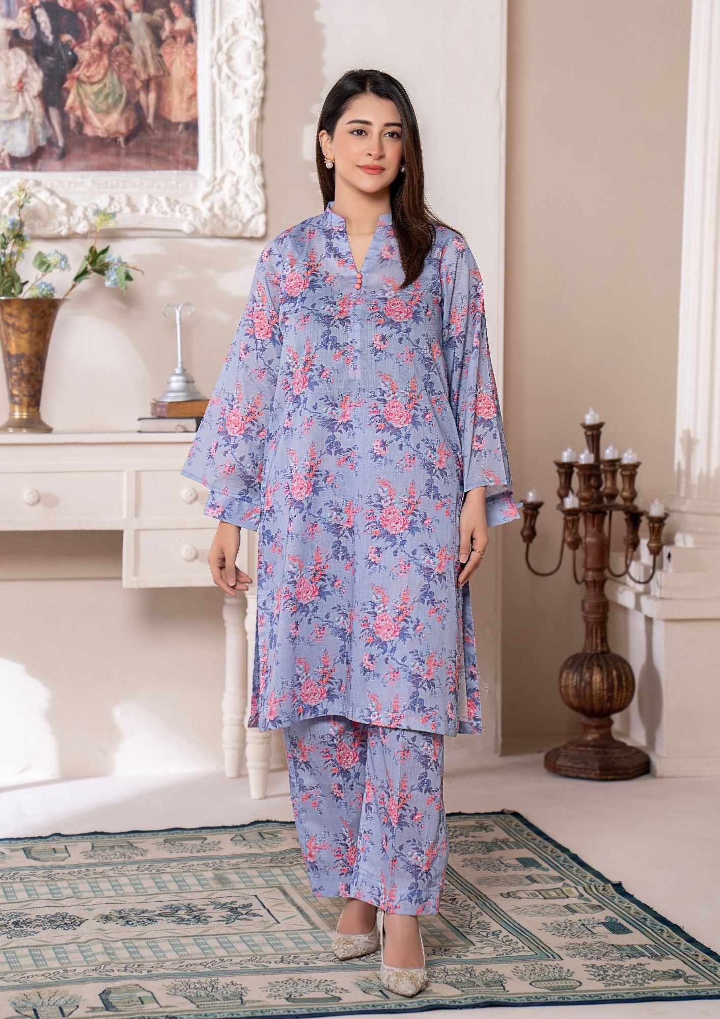 lawn Co Ord Sets in Purple ash