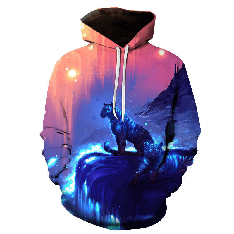 Digital Printed Sweatshirt Hoodie Men'S and Women'S Jacket