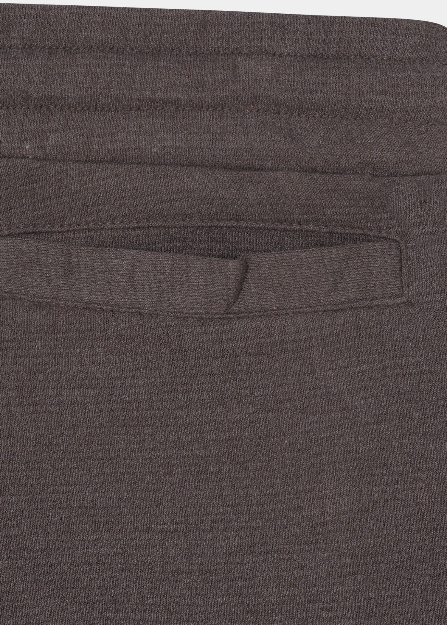 interlock knit Shorts in Dark brown
