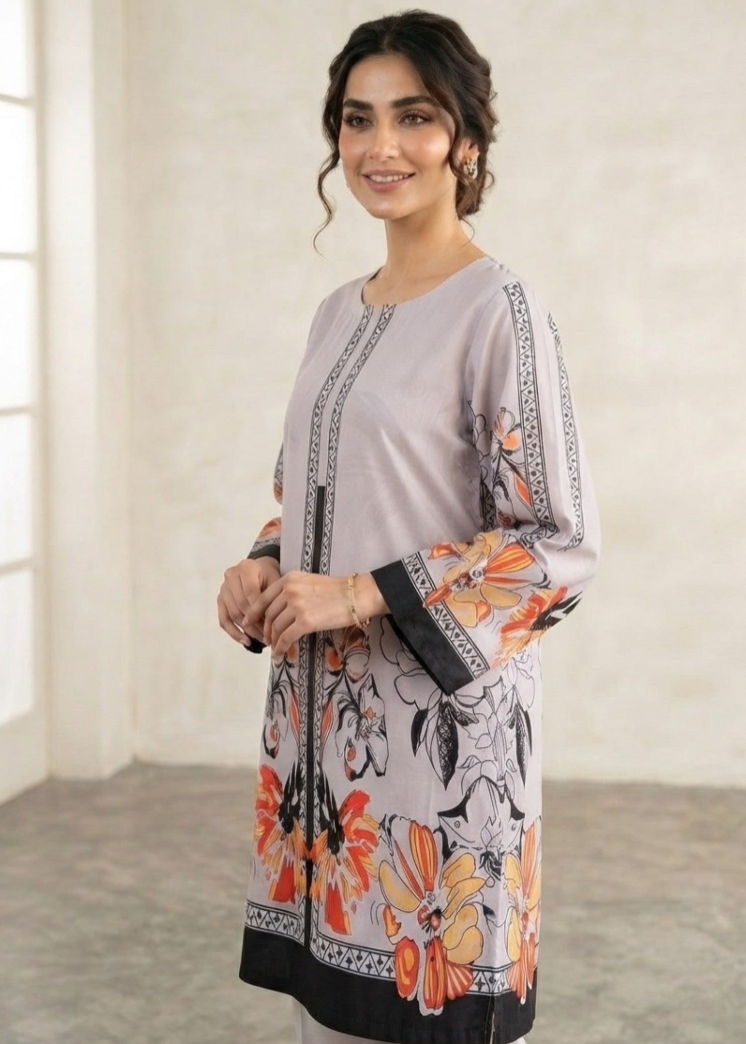 silk crepe Co Ord Sets in Steal grey