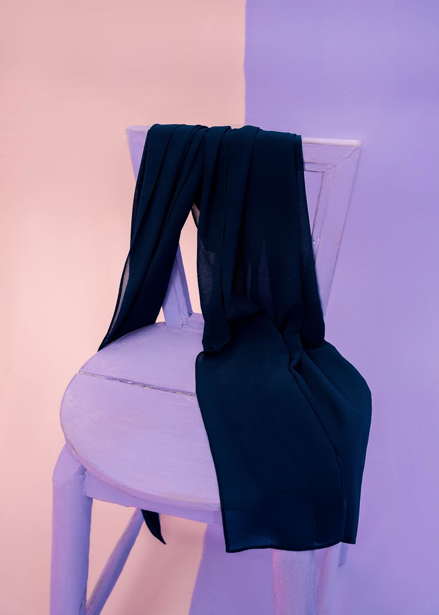 chiffon Hijab in Navy blue