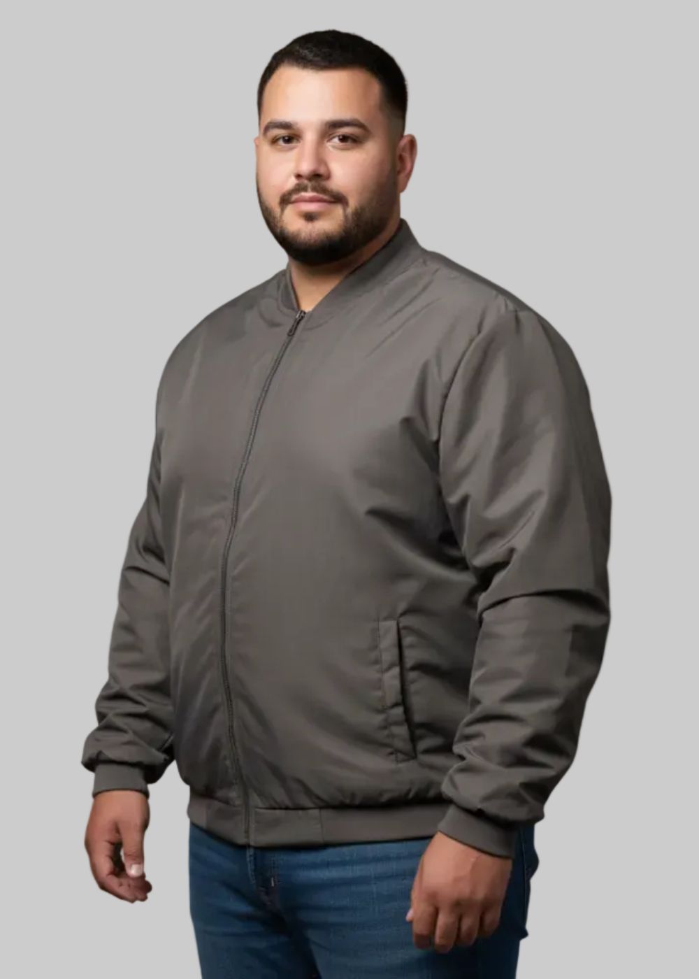 polyester Jacket in Grey