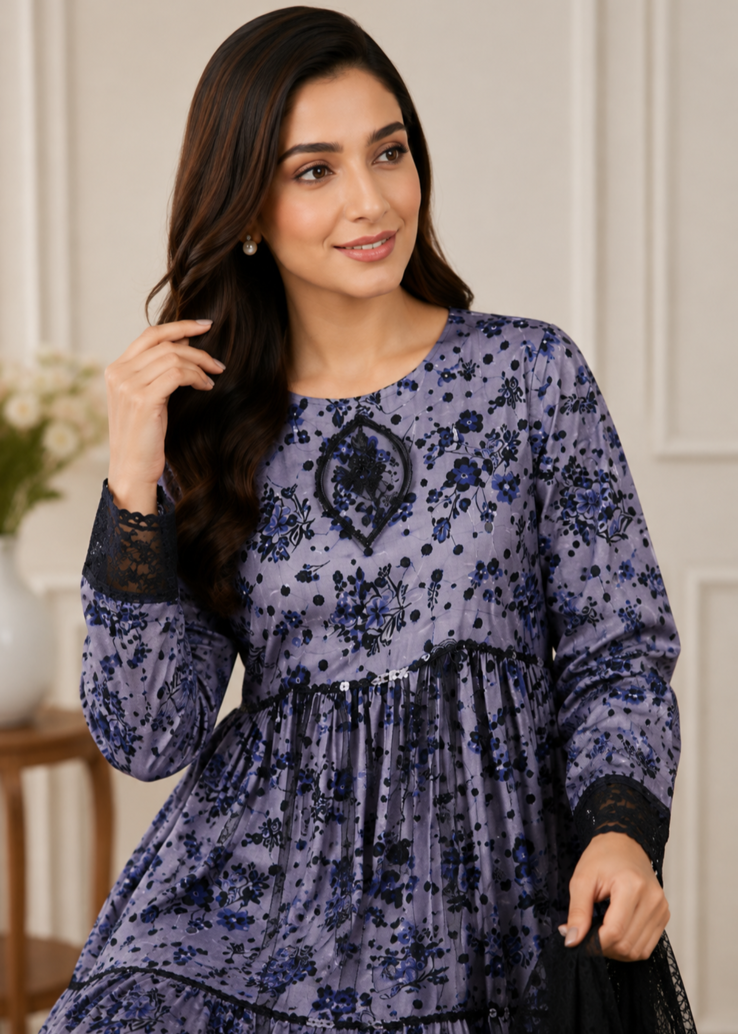net Maxi in Steel blue