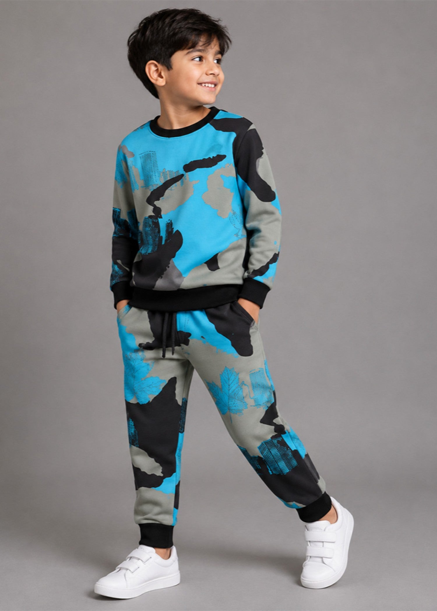 Co ord Sets in Black, azure, smoke grey