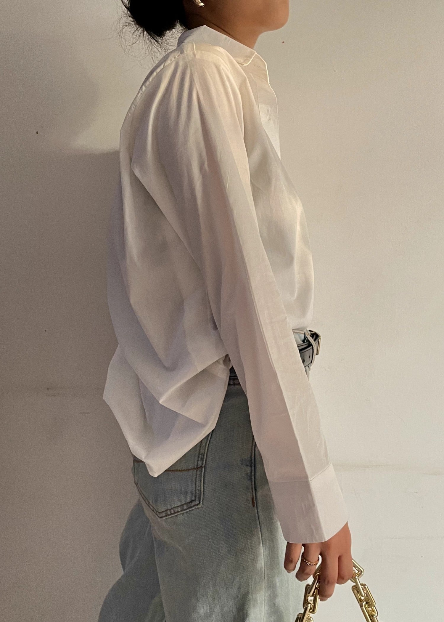 cotton linen Formal Shirt in White