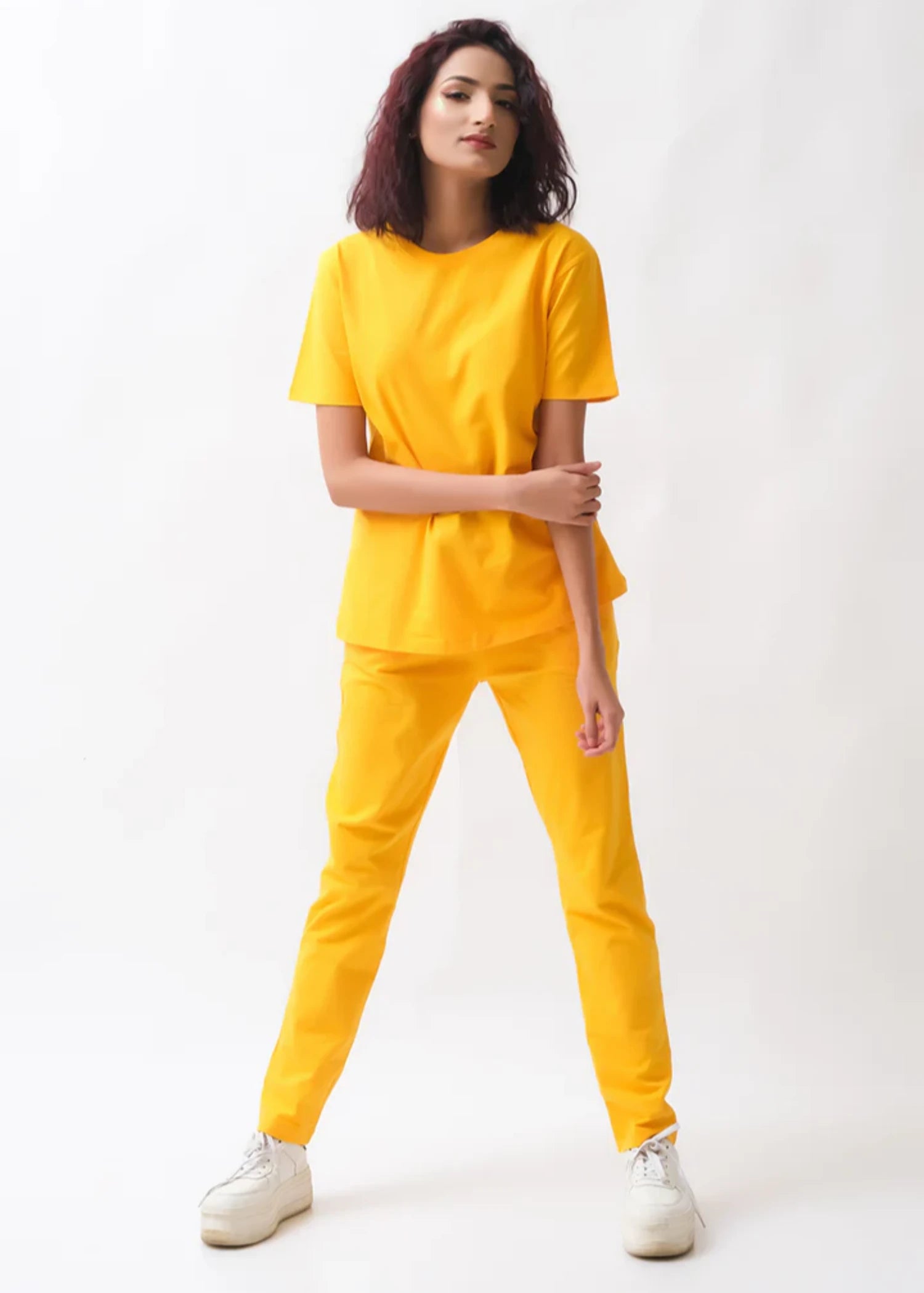 jersey knit Co Ord Sets in Yellow