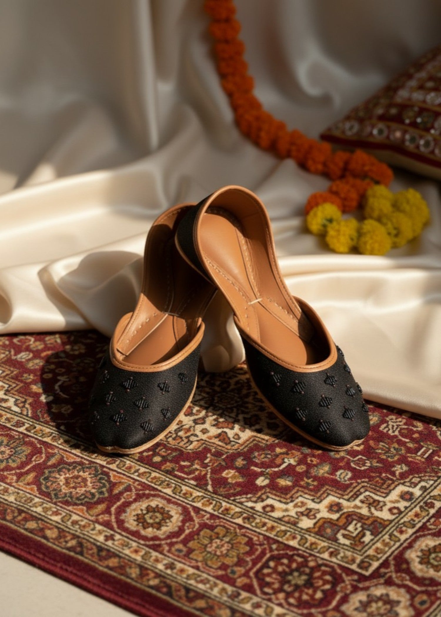 Khussa in Black by - High Quality Women Khussa FNM5868