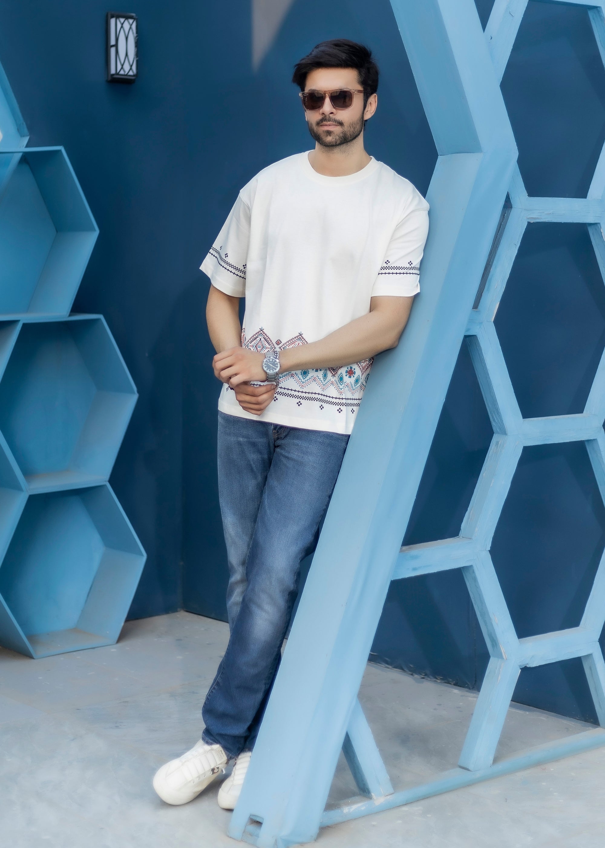 cotton T Shirt in Off-white