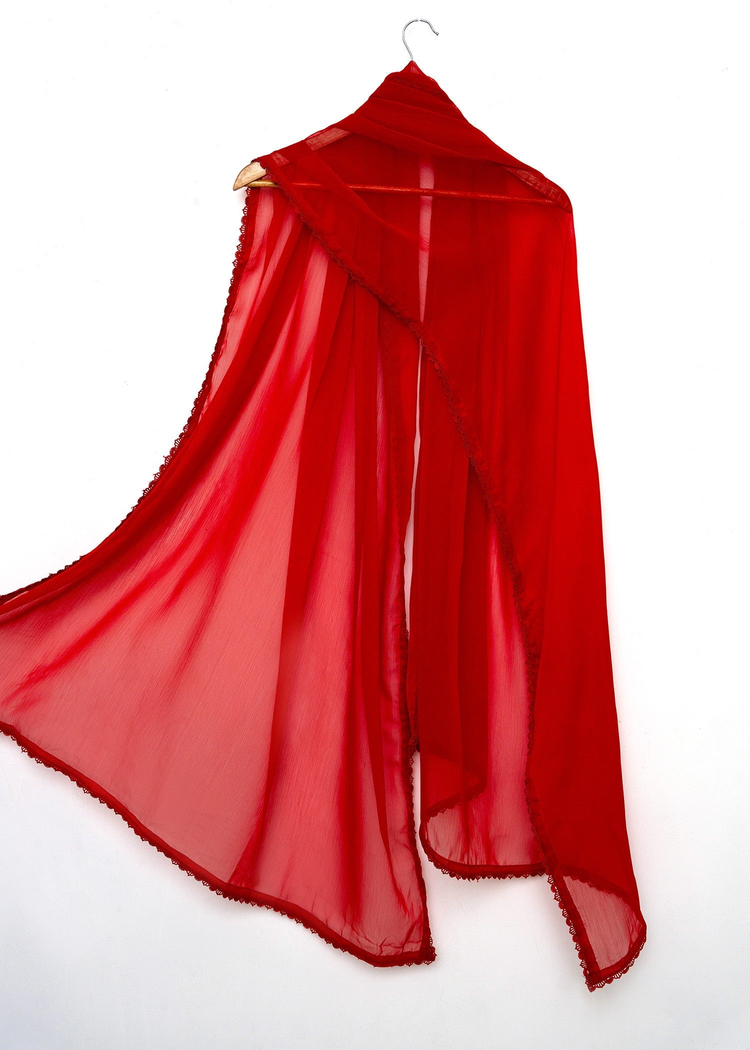 Dupatta in Red Color by - Trendy Women Dupatta EYL7165