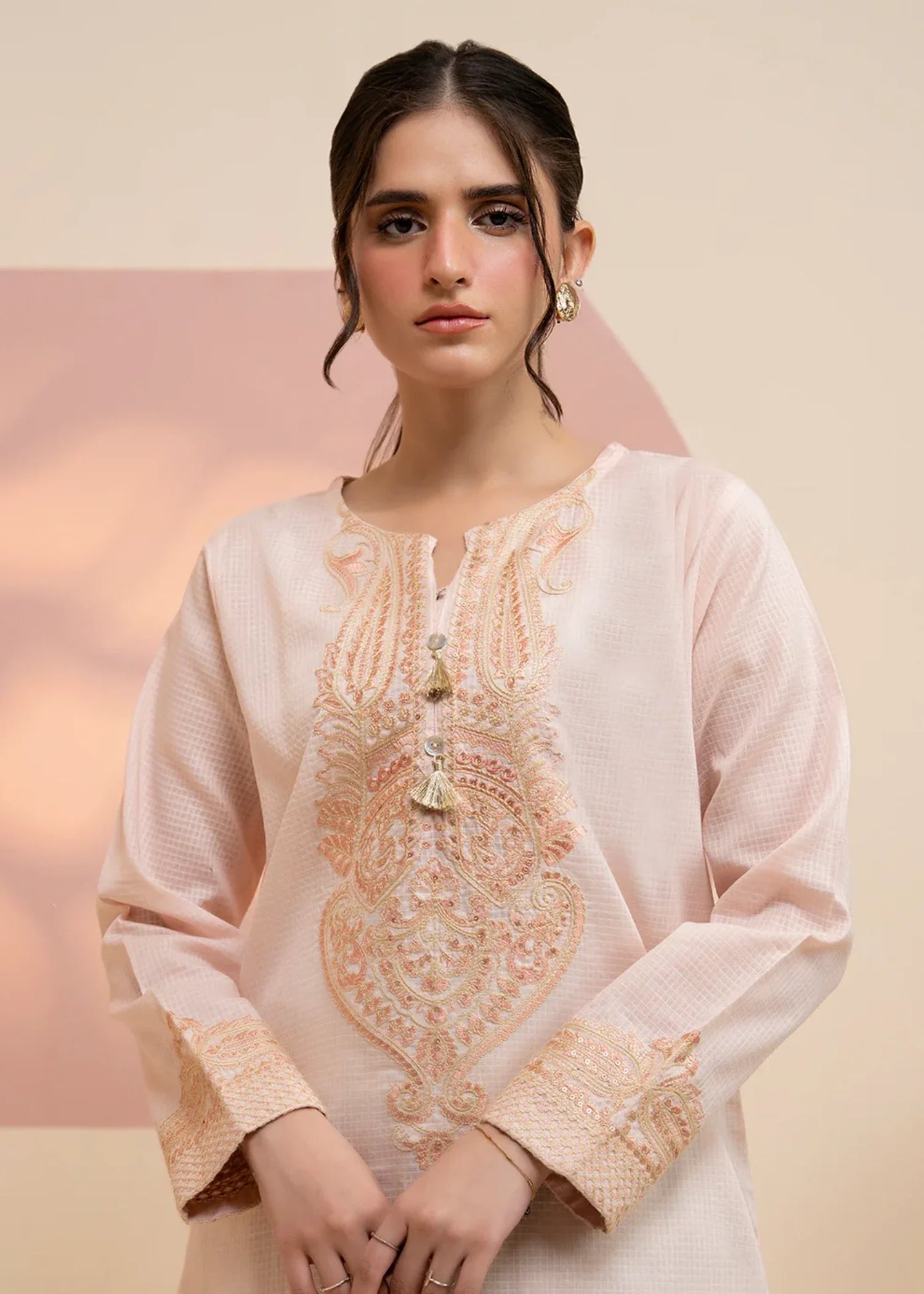 lawn Kurti in Light pink